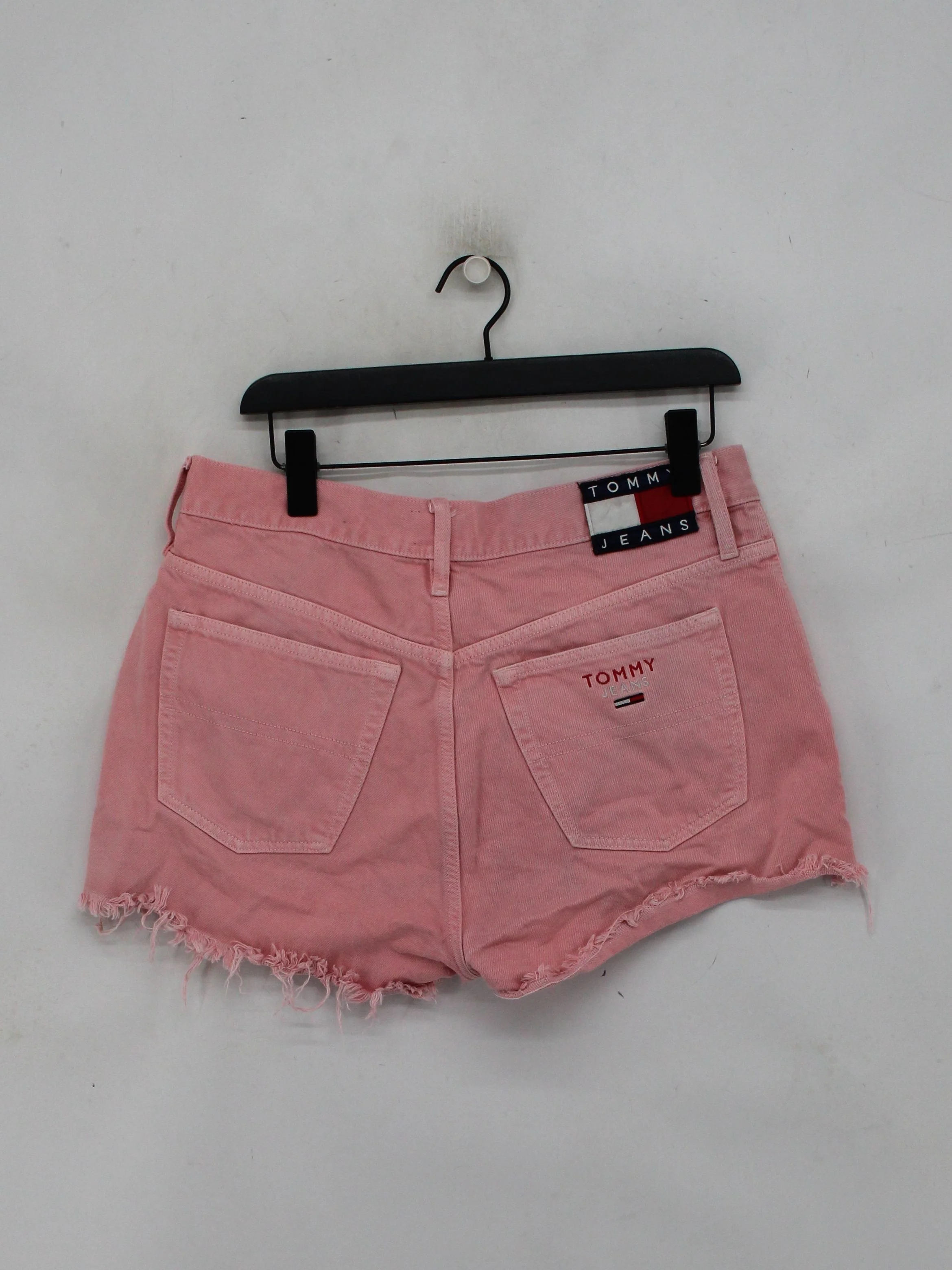 Tommy Jeans Women's Shorts W 31 in Pink 100% Cotton Cut-Off - Image 2