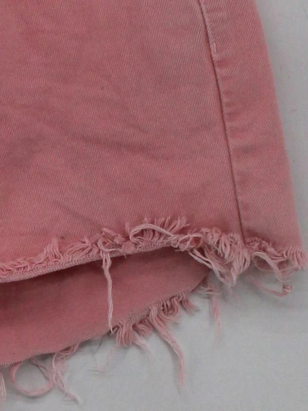 Tommy Jeans Women's Shorts W 31 in Pink 100% Cotton Cut-Off - Image 4
