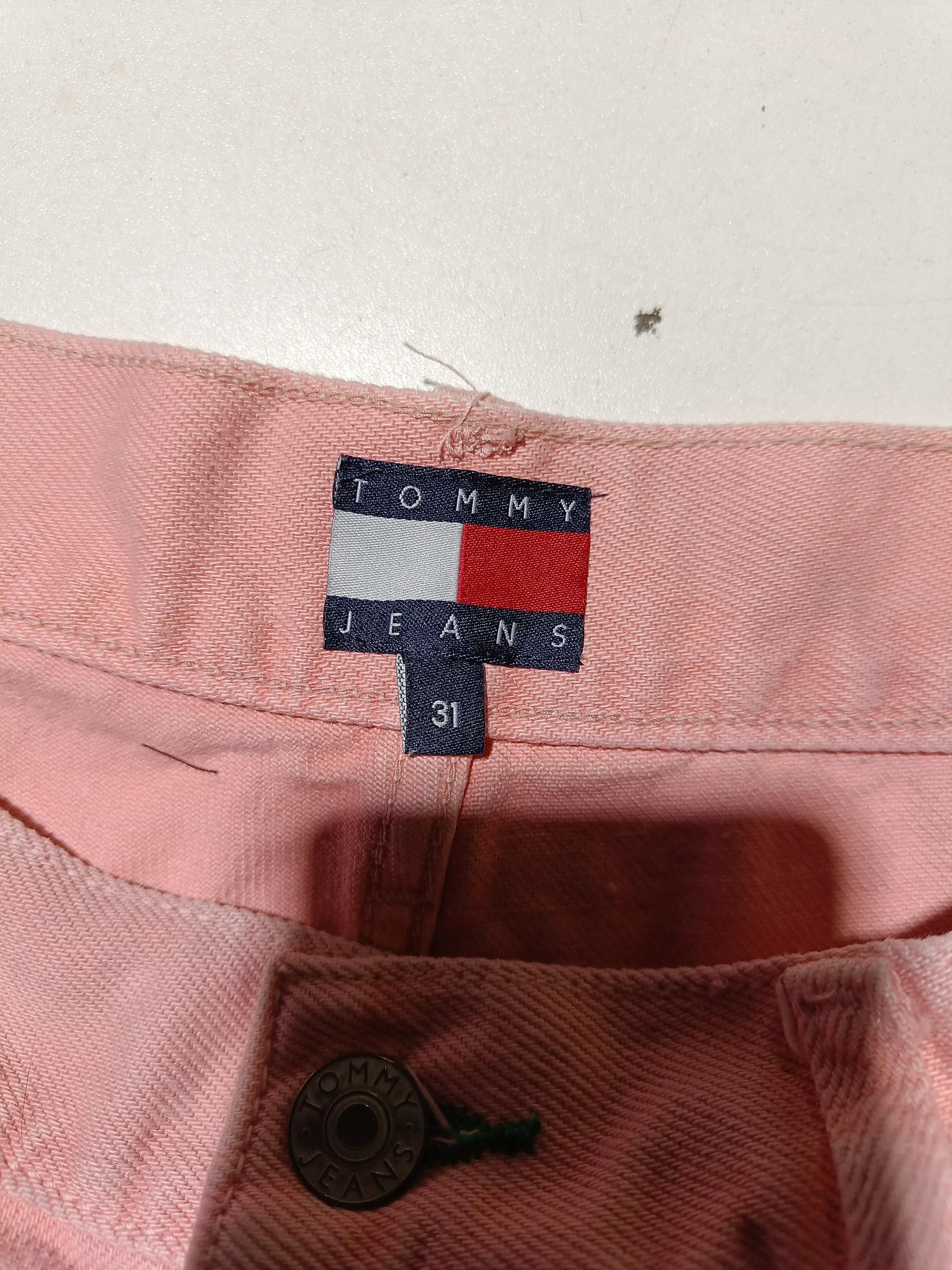 Tommy Jeans Women's Shorts W 31 in Pink 100% Cotton Cut-Off - Image 5