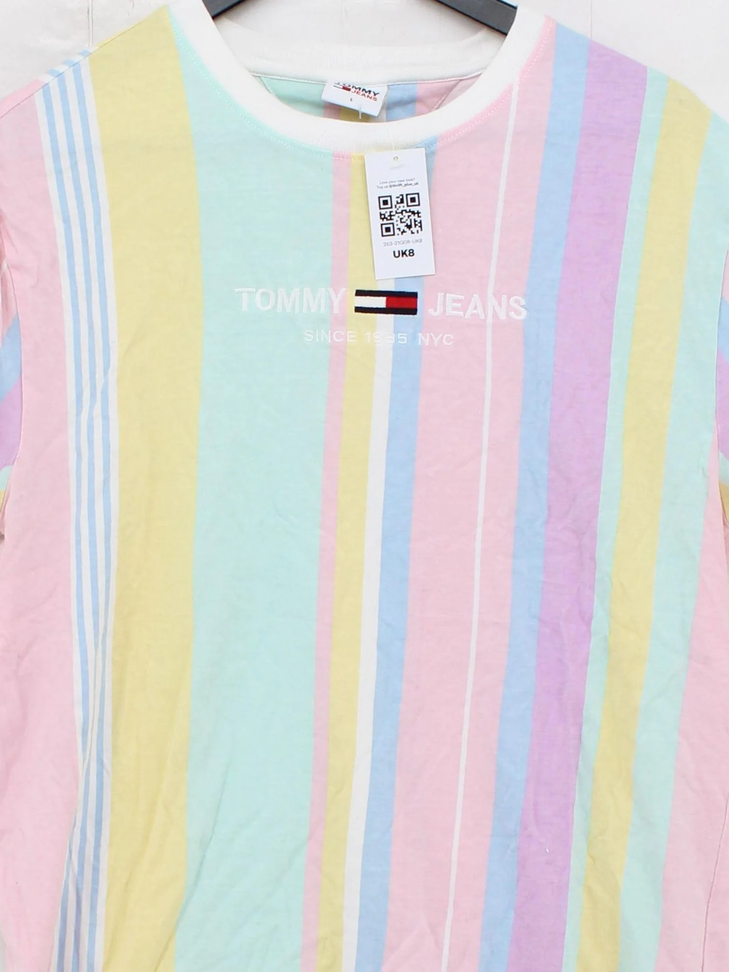 Tommy Jeans Women's T-Shirt L Multi 100% Cotton Basic - Image 3