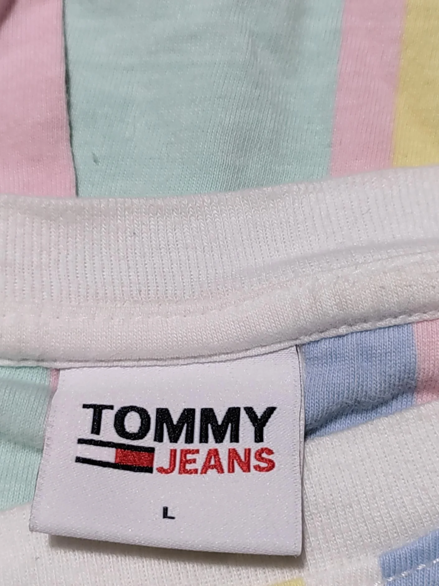 Tommy Jeans Women's T-Shirt L Multi 100% Cotton Basic - Image 5