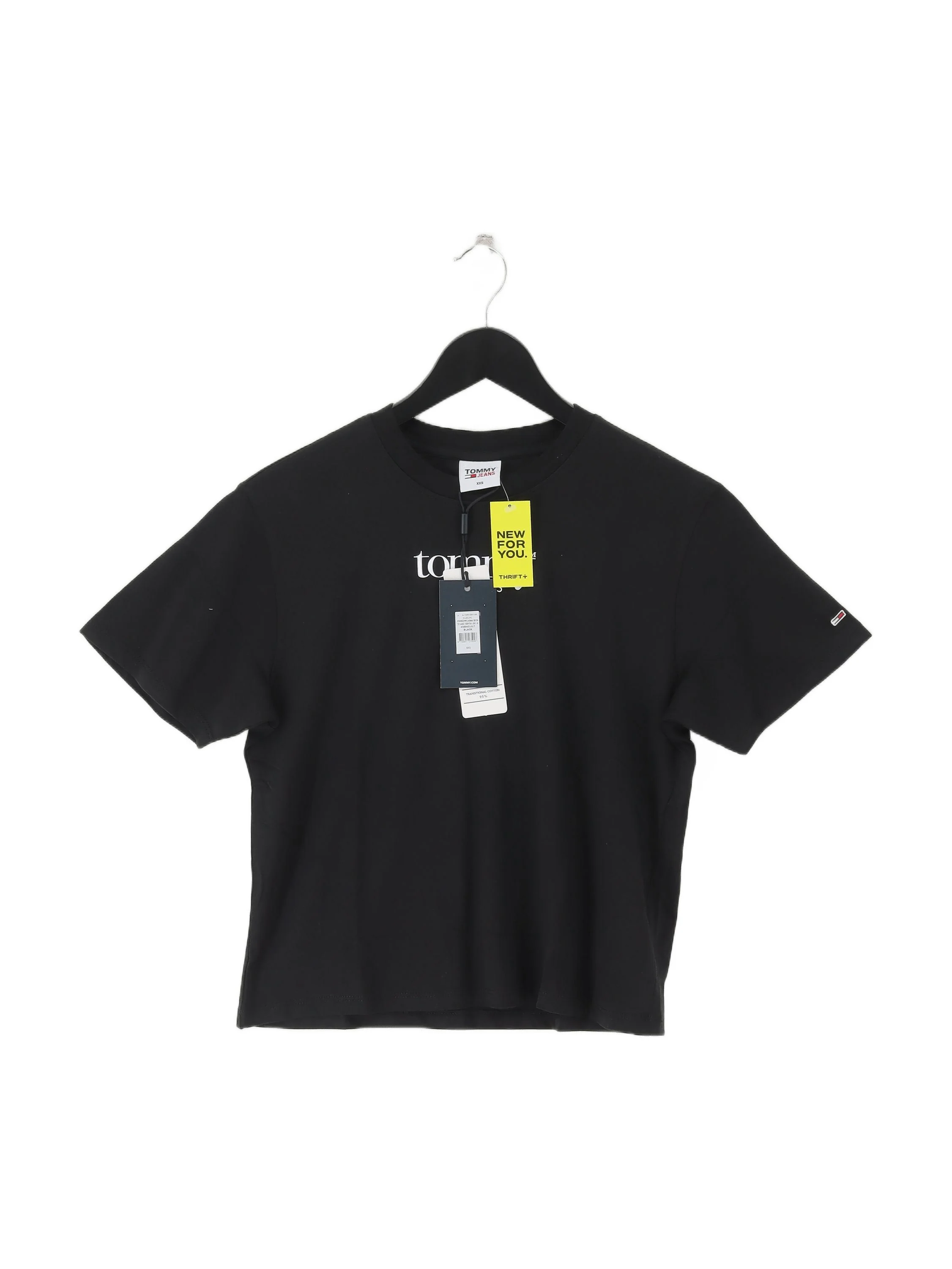 Tommy Jeans Women's T-Shirt XXS Black 100% Cotton Basic New with tags