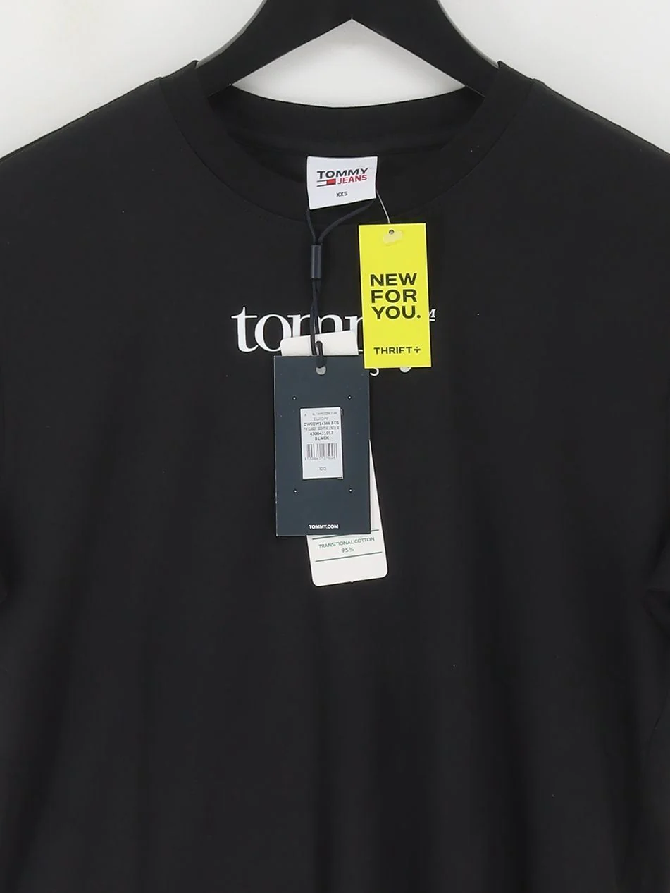 Tommy Jeans Women's T-Shirt XXS Black 100% Cotton Basic New with tags - Image 3