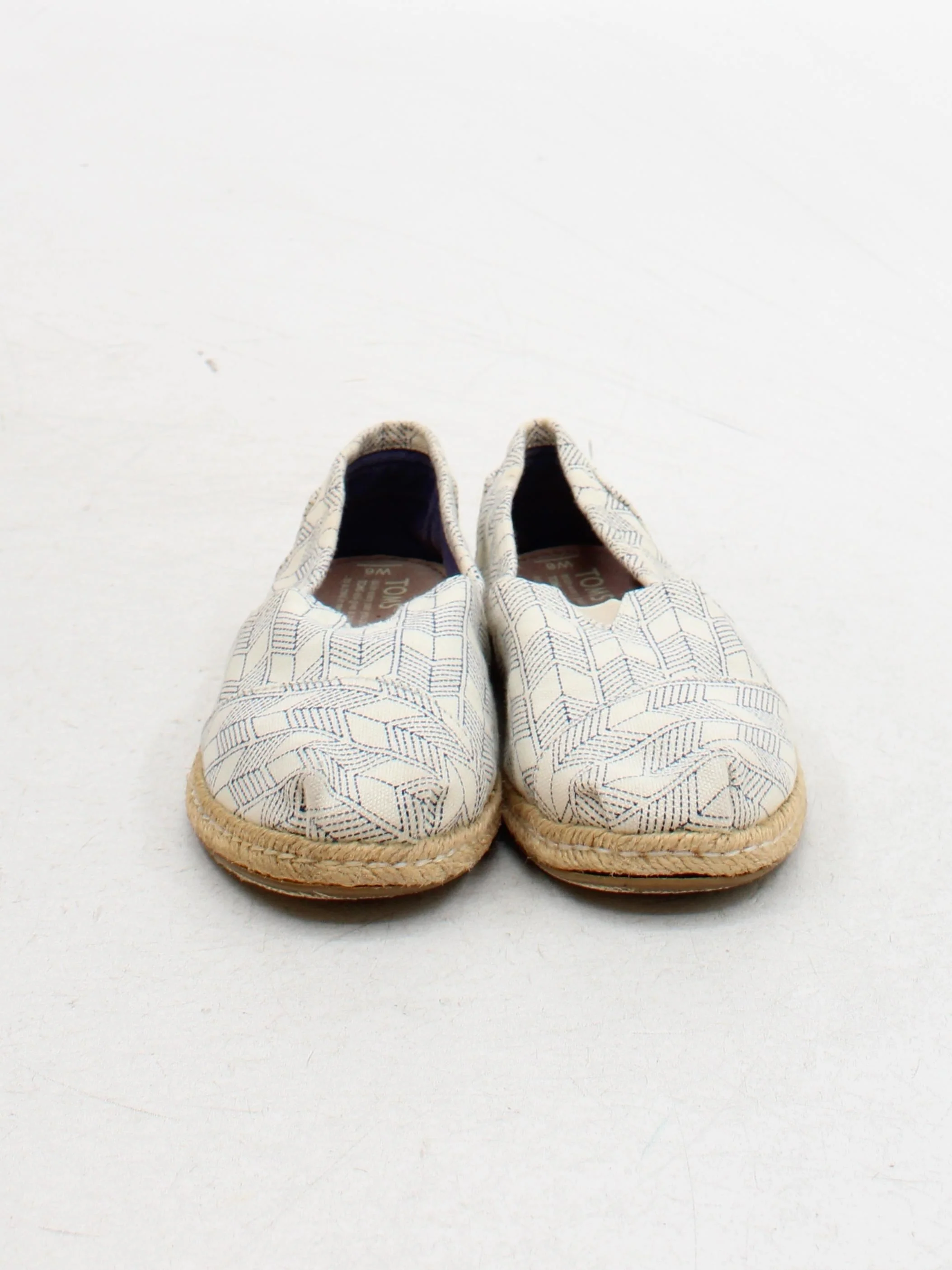 Toms Women's Flat Shoes UK 4 Cream Geometric 100% Other Loafer - Image 2