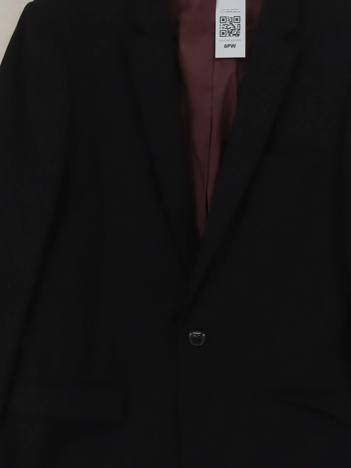 Topman Men's Blazer Chest: 38 in Black Polyester with Viscose Overcoat - Image 3