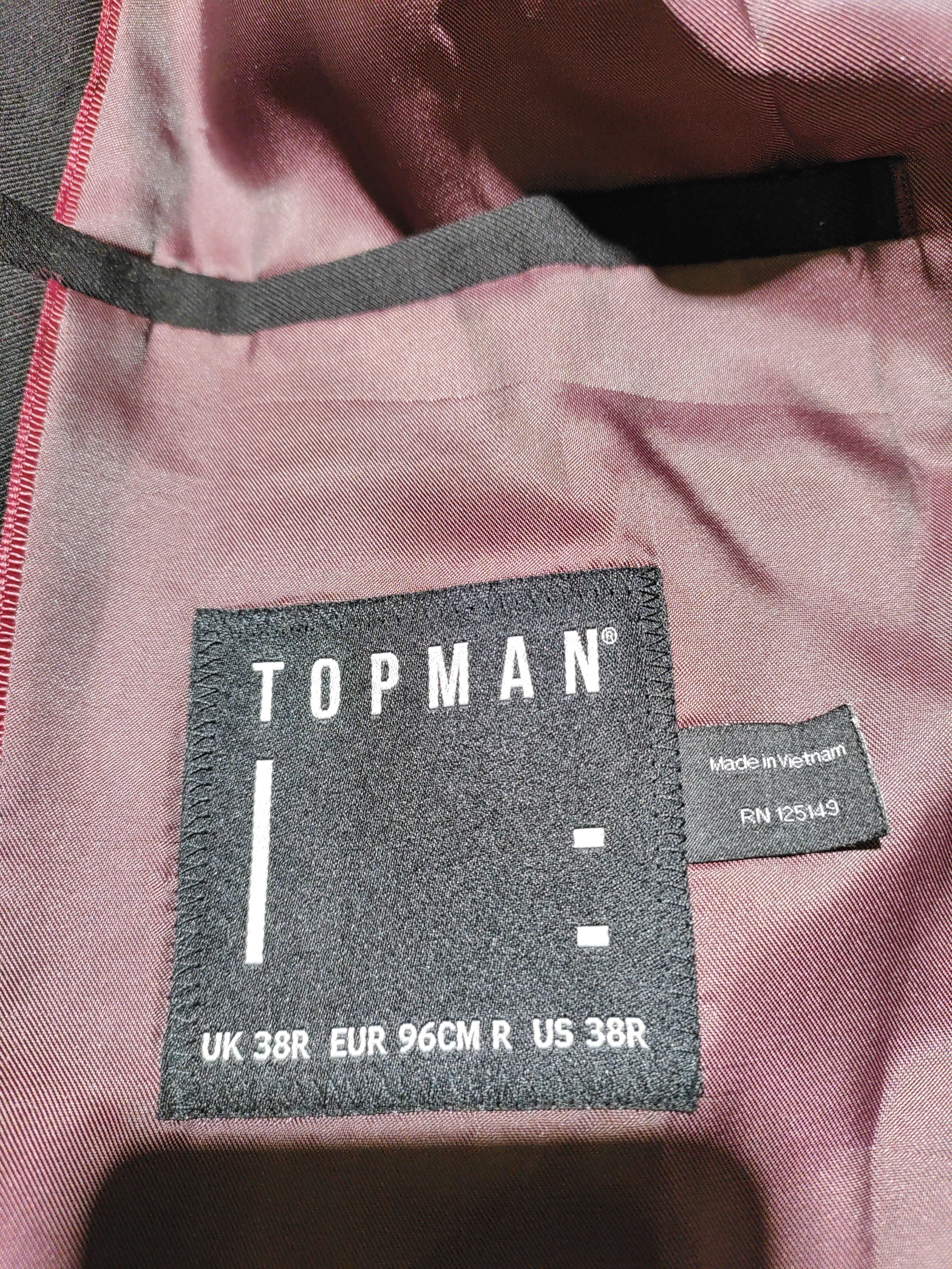 Topman Men's Blazer Chest: 38 in Black Polyester with Viscose Overcoat - Image 5