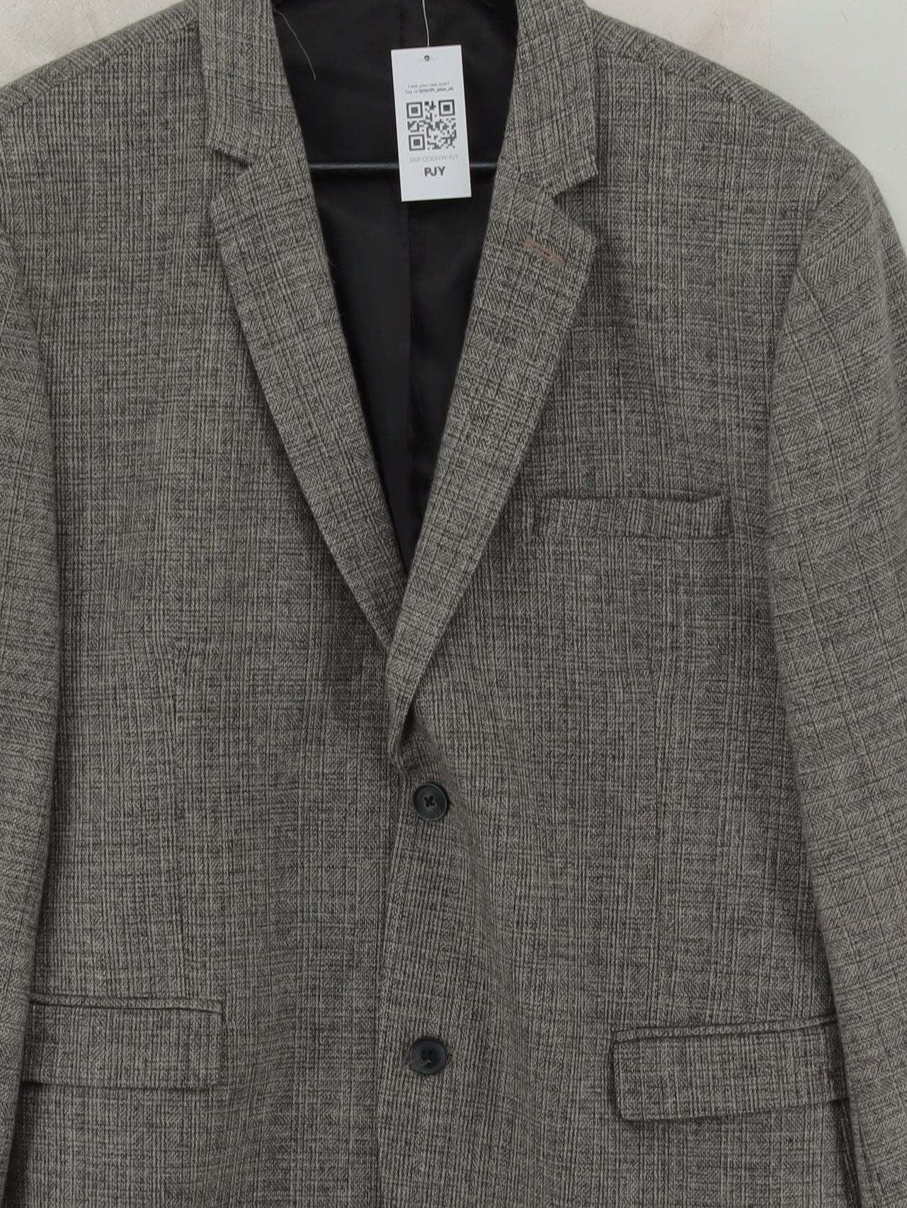 Topman Men's Blazer Chest: 44 in Grey Wool - Image 3