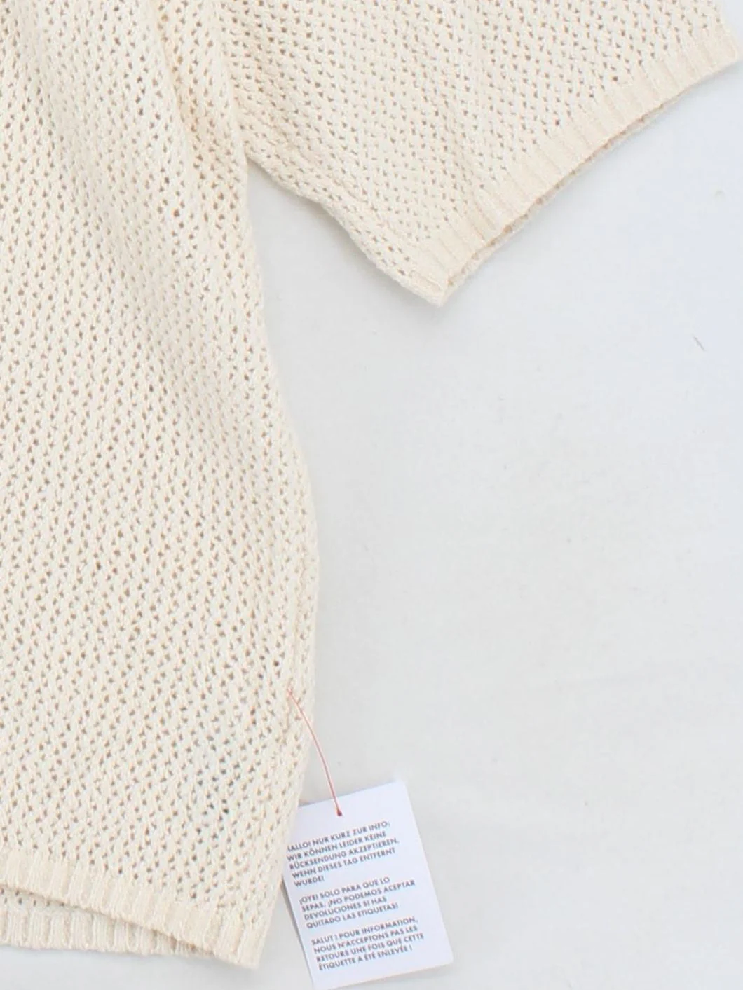 Topman Men's Cardigan L Cream Cotton with Nylon Collared Cardigan New with tags - Image 4