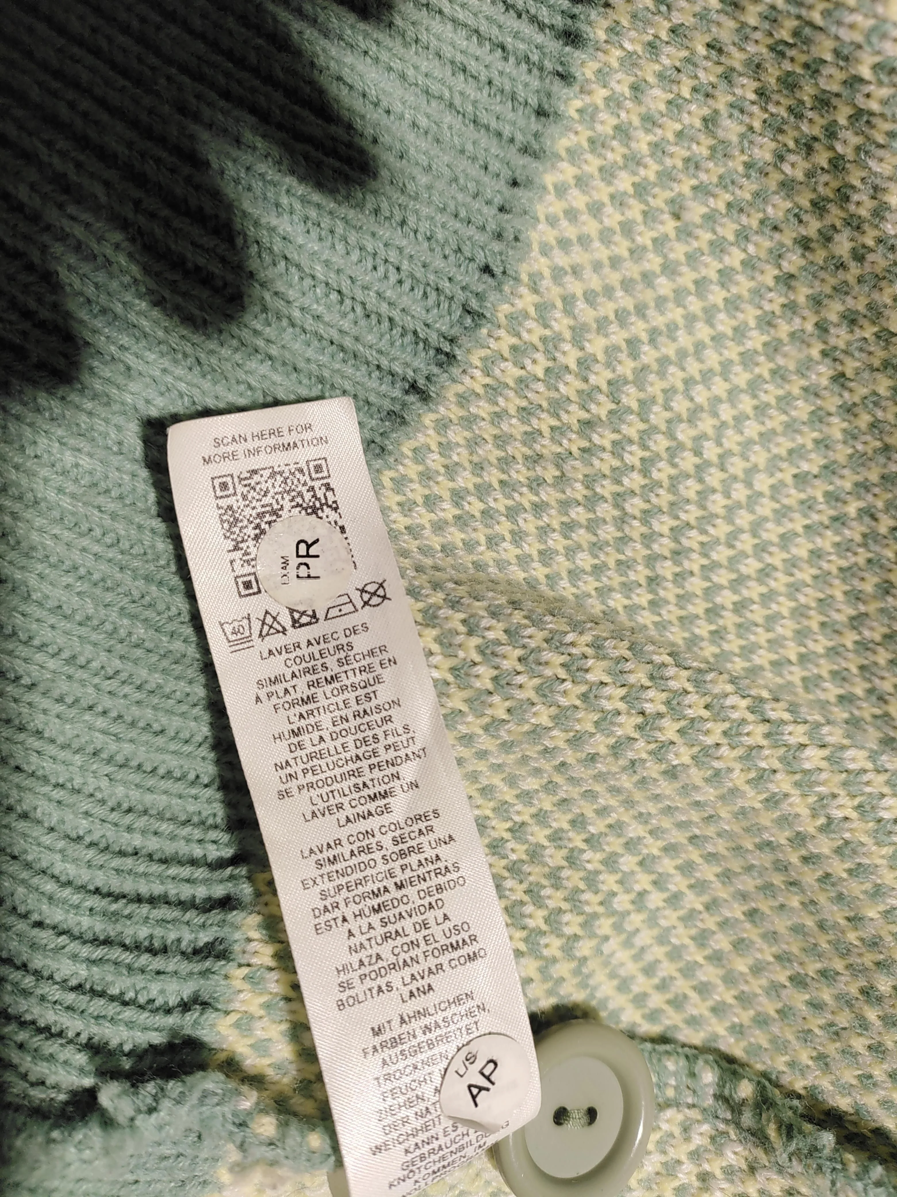 Topman Men's Cardigan M Green Floral 100% Other V-Neck Cardigan - Image 8
