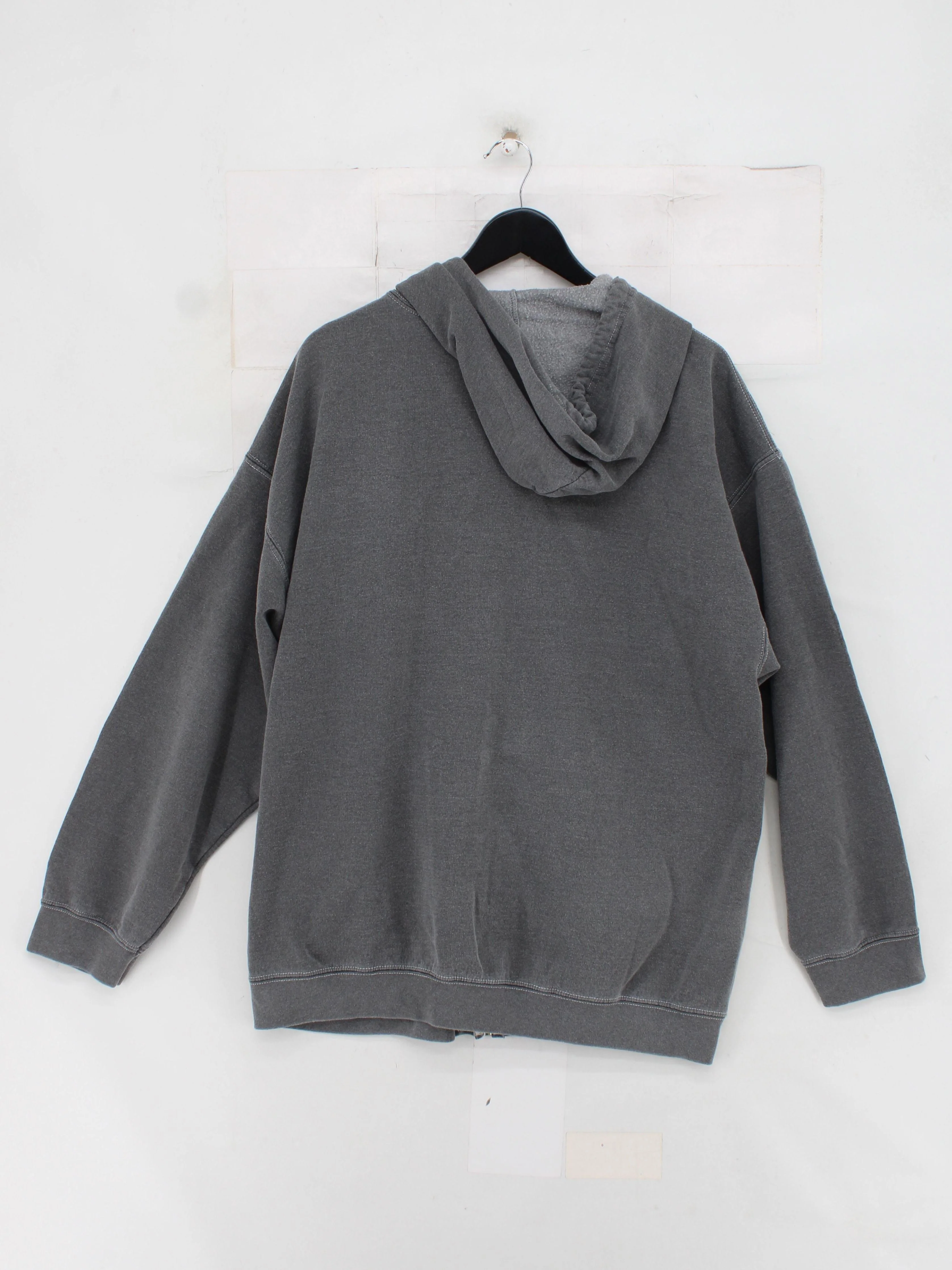 Topman Men's Hoodie L Grey Cotton with Polyester, Elastane Pullover - Image 2