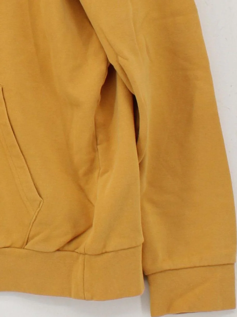 Topman Men's Hoodie S Yellow Cotton with Polyester Pullover - Image 4