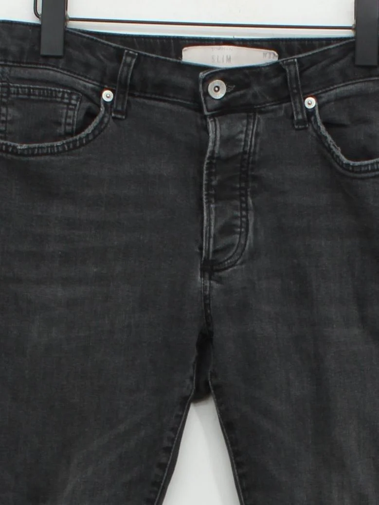 Topman Men's Jeans W 32 in Black Cotton with Elastane Skinny - Image 3