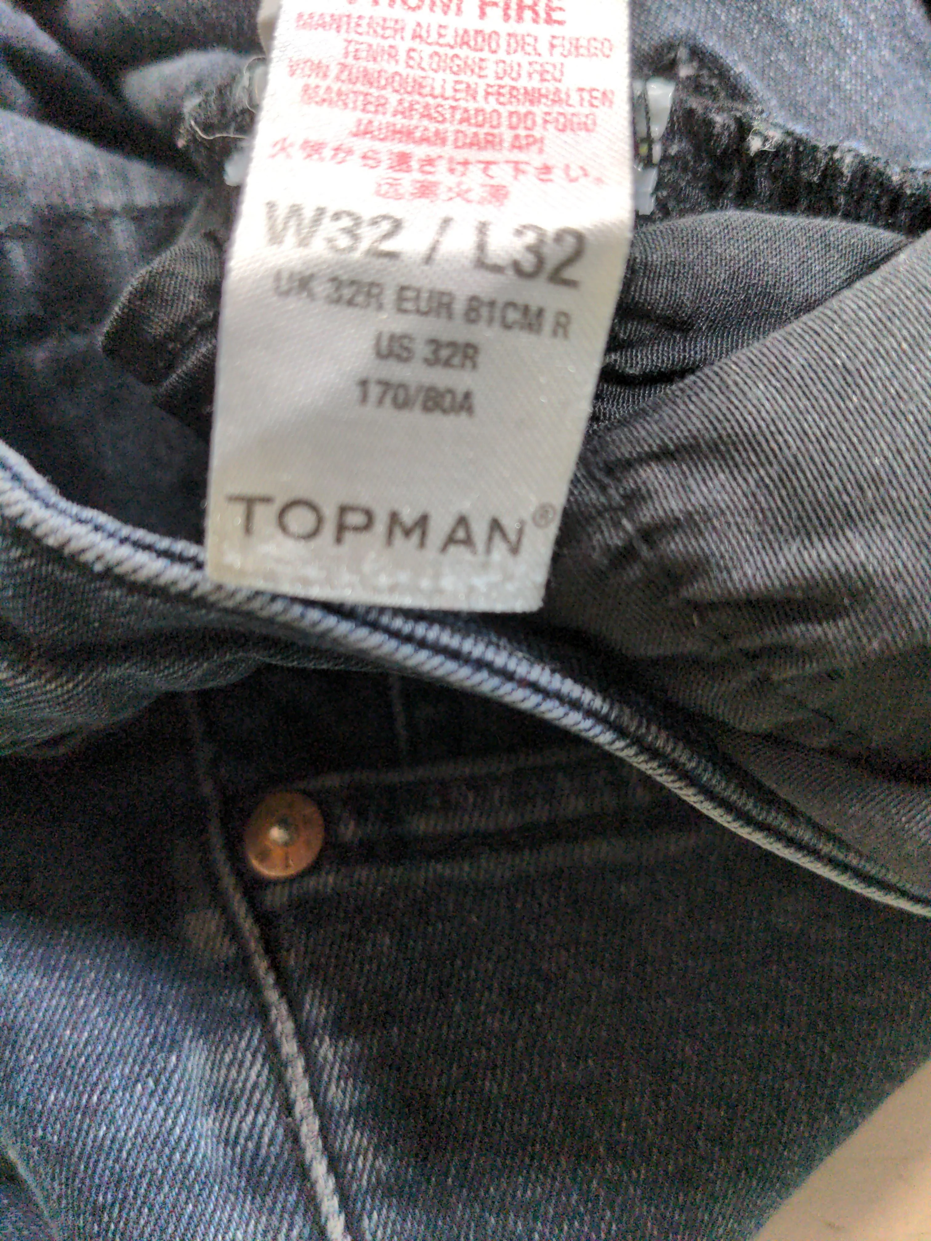 Topman Men's Jeans W 32 in; L 32 in Blue Cotton with Elastane Skinny - Image 5
