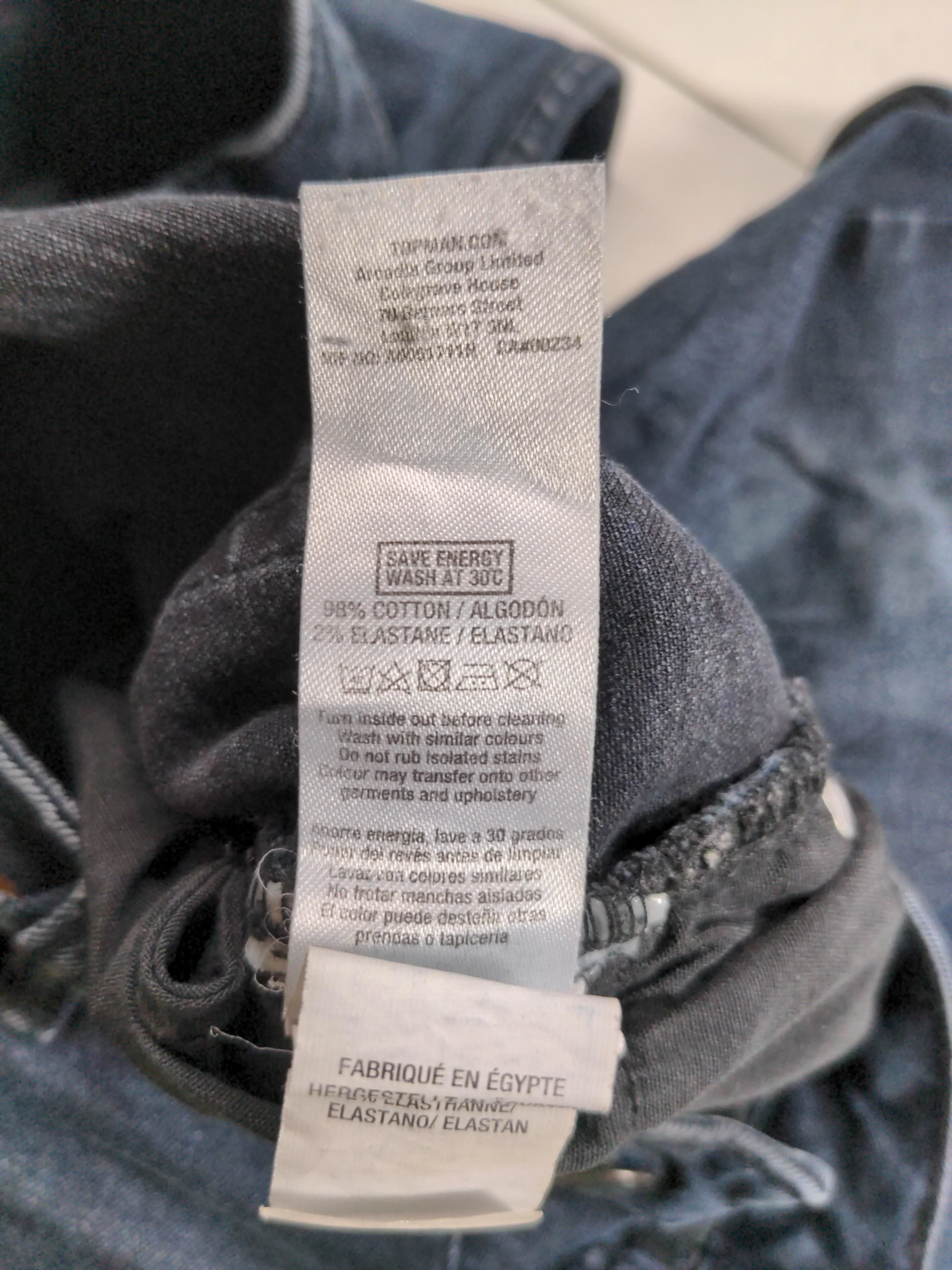 Topman Men's Jeans W 32 in; L 32 in Blue Cotton with Elastane Skinny - Image 6