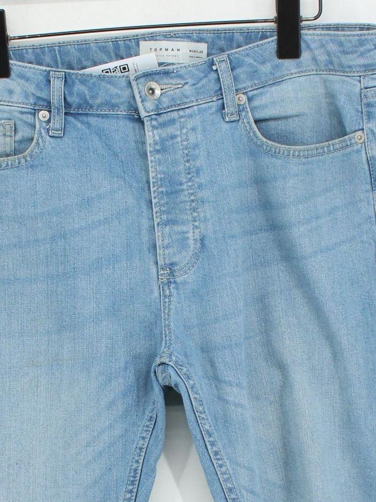 Topman Men's Jeans W 34 in Blue Cotton with Elastane Skinny - Image 3