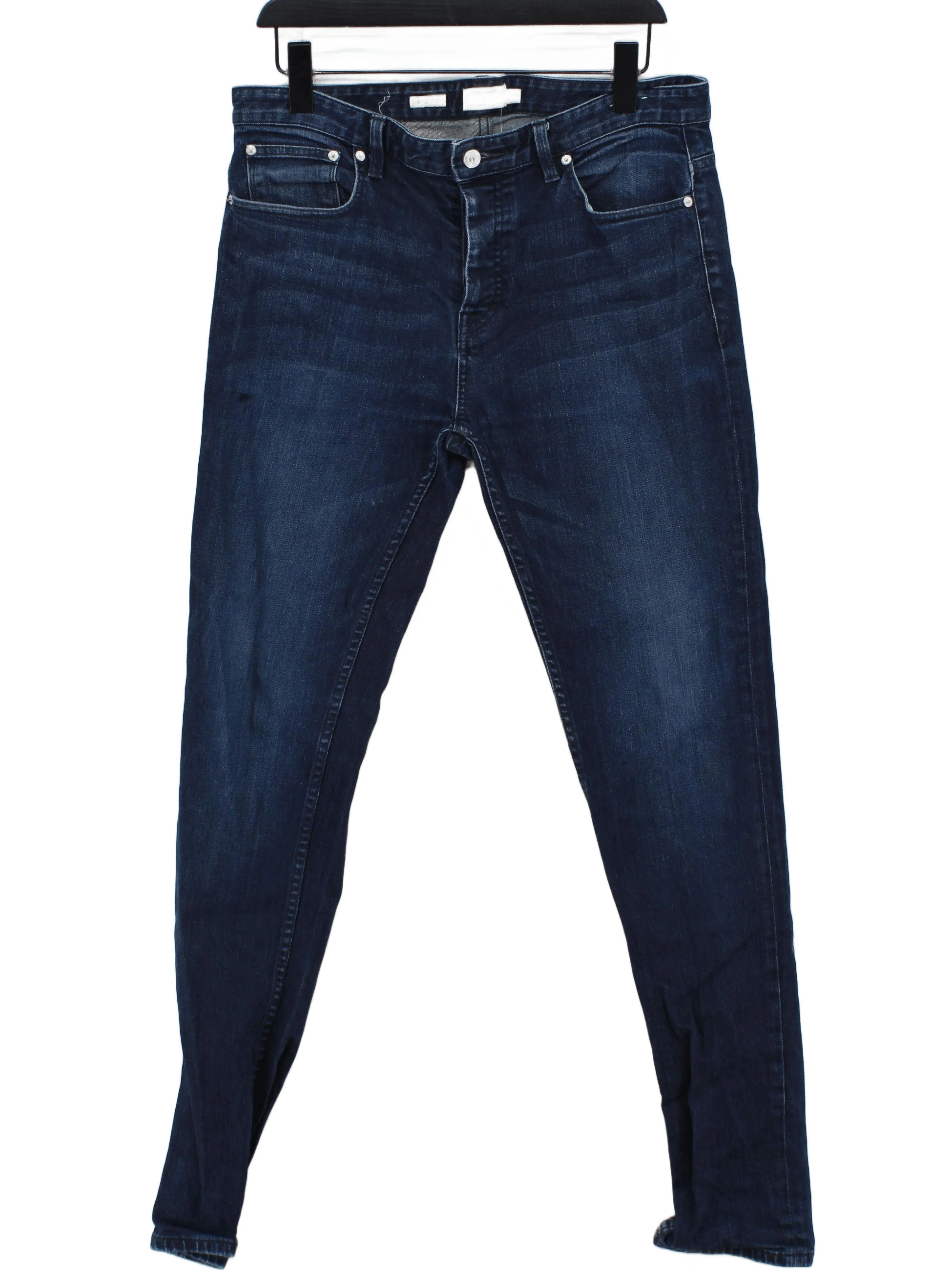 Topman Men's Jeans W 34 in; L 34 in Blue Cotton with Elastane Skinny