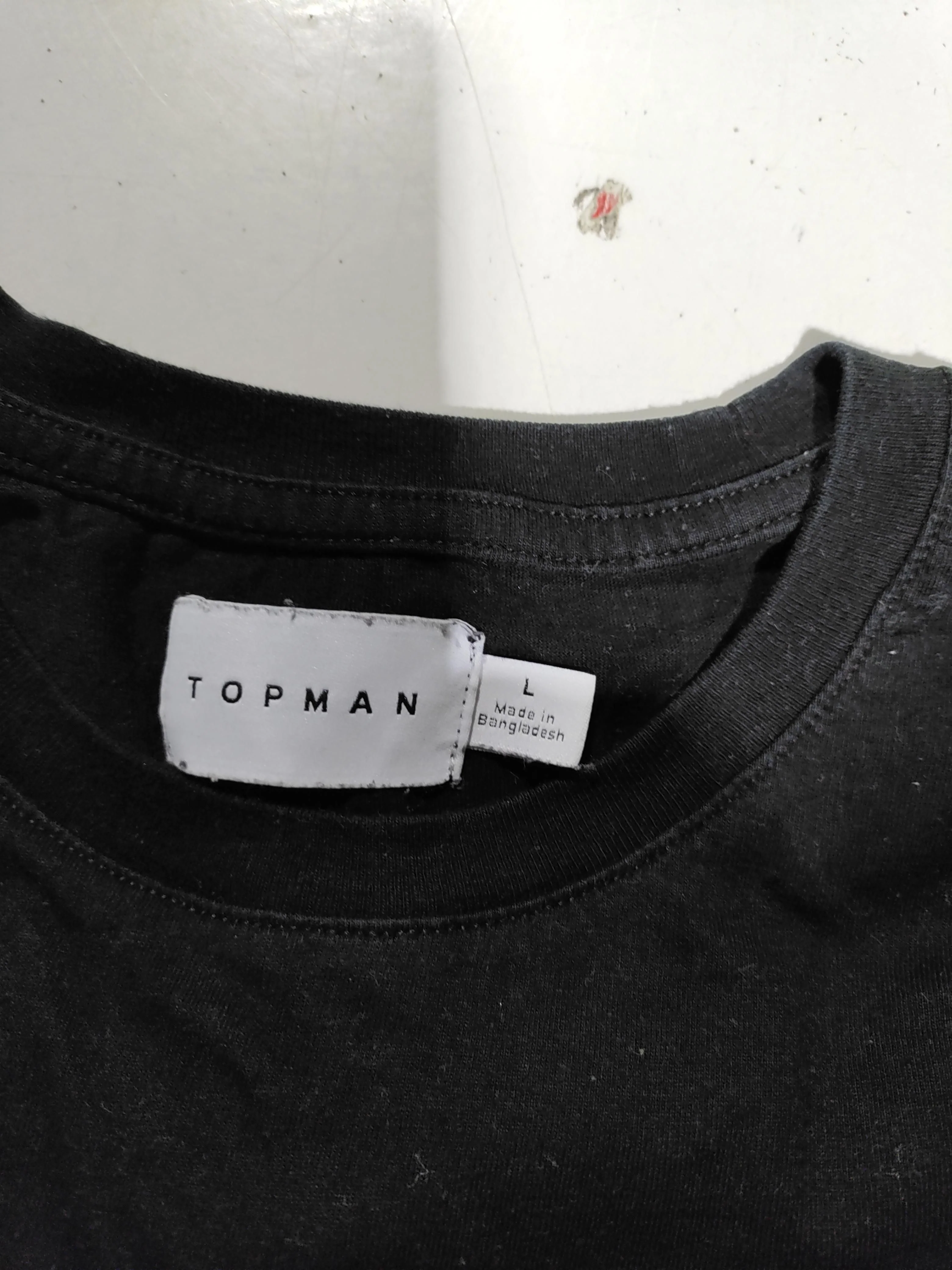 Topman Men's Jumper L Black 100% Wool Crew Neck Pullover - Image 5