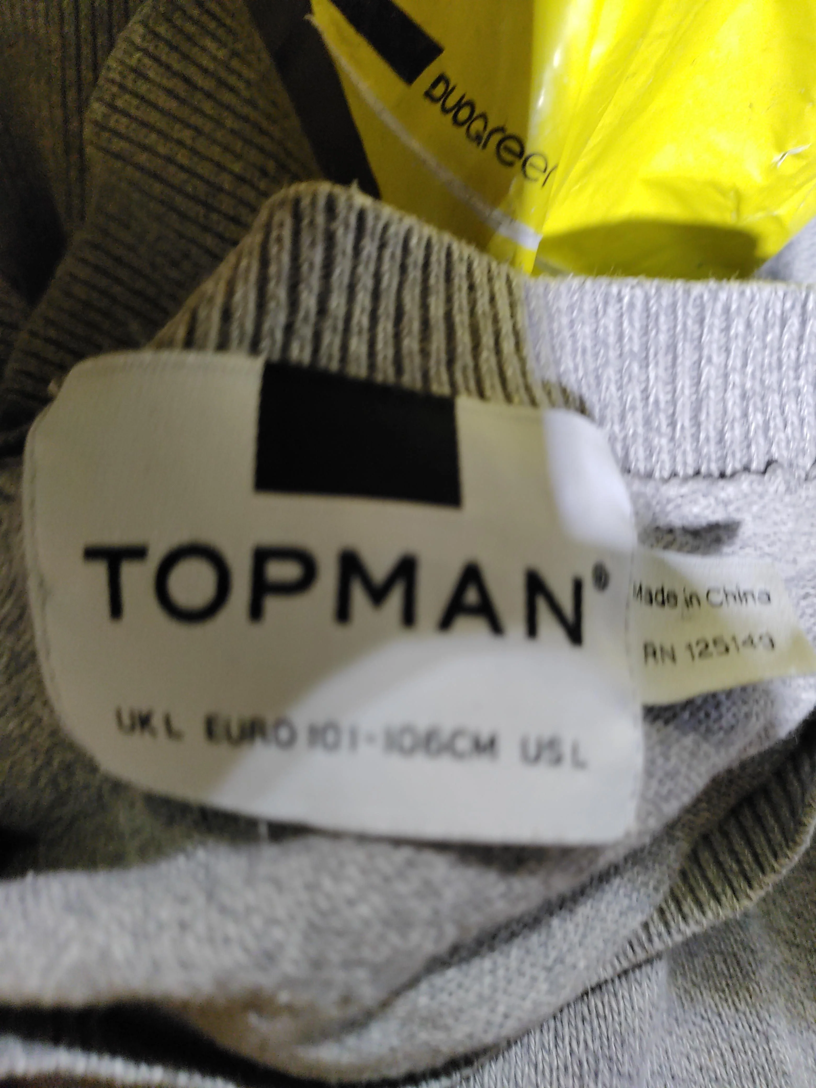 Topman Men's Jumper L Grey 100% Cotton Round Neck Pullover - Image 5