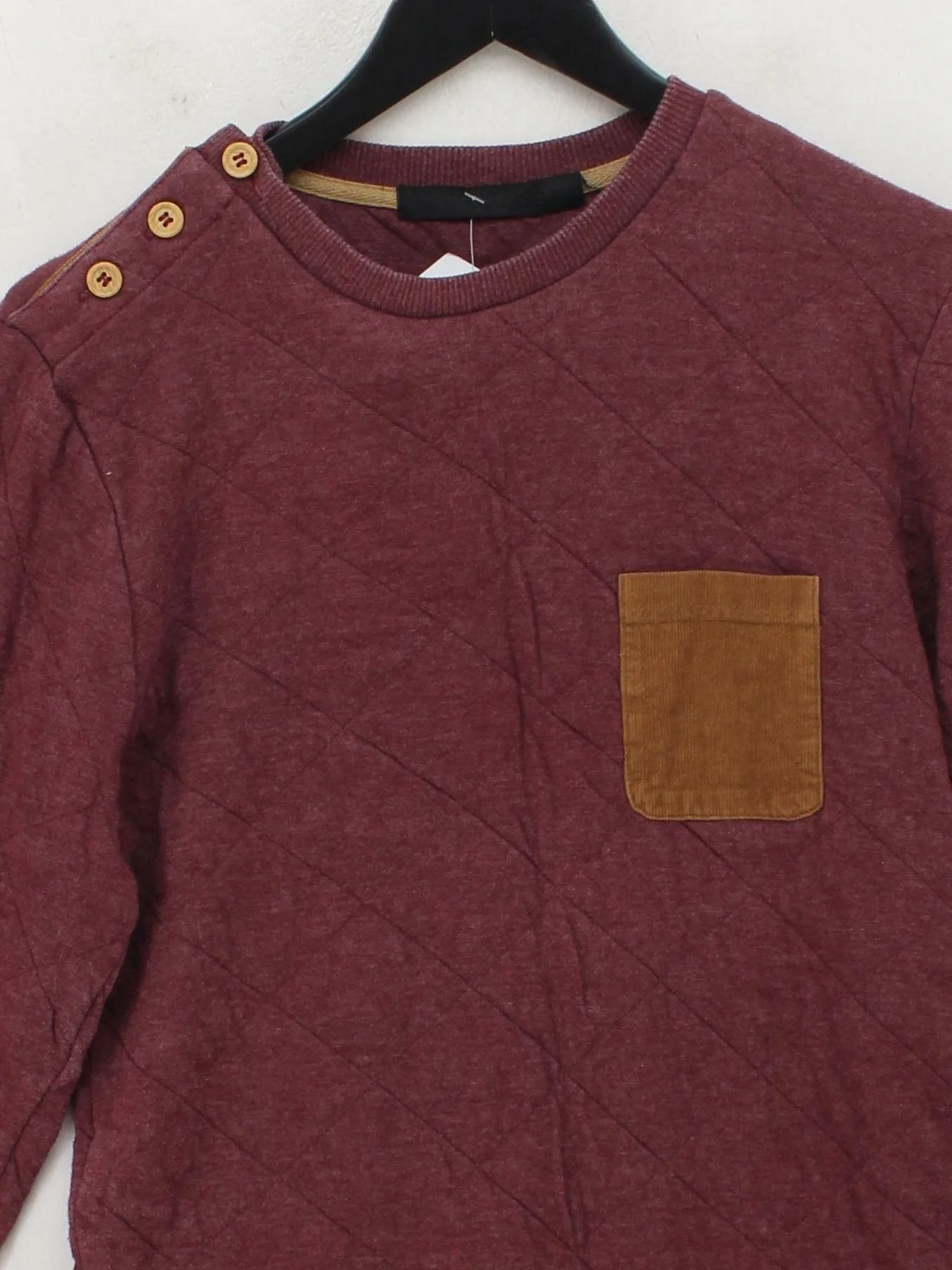 Topman Men's Jumper M Red 100% Cotton Round Neck Pullover - Image 3