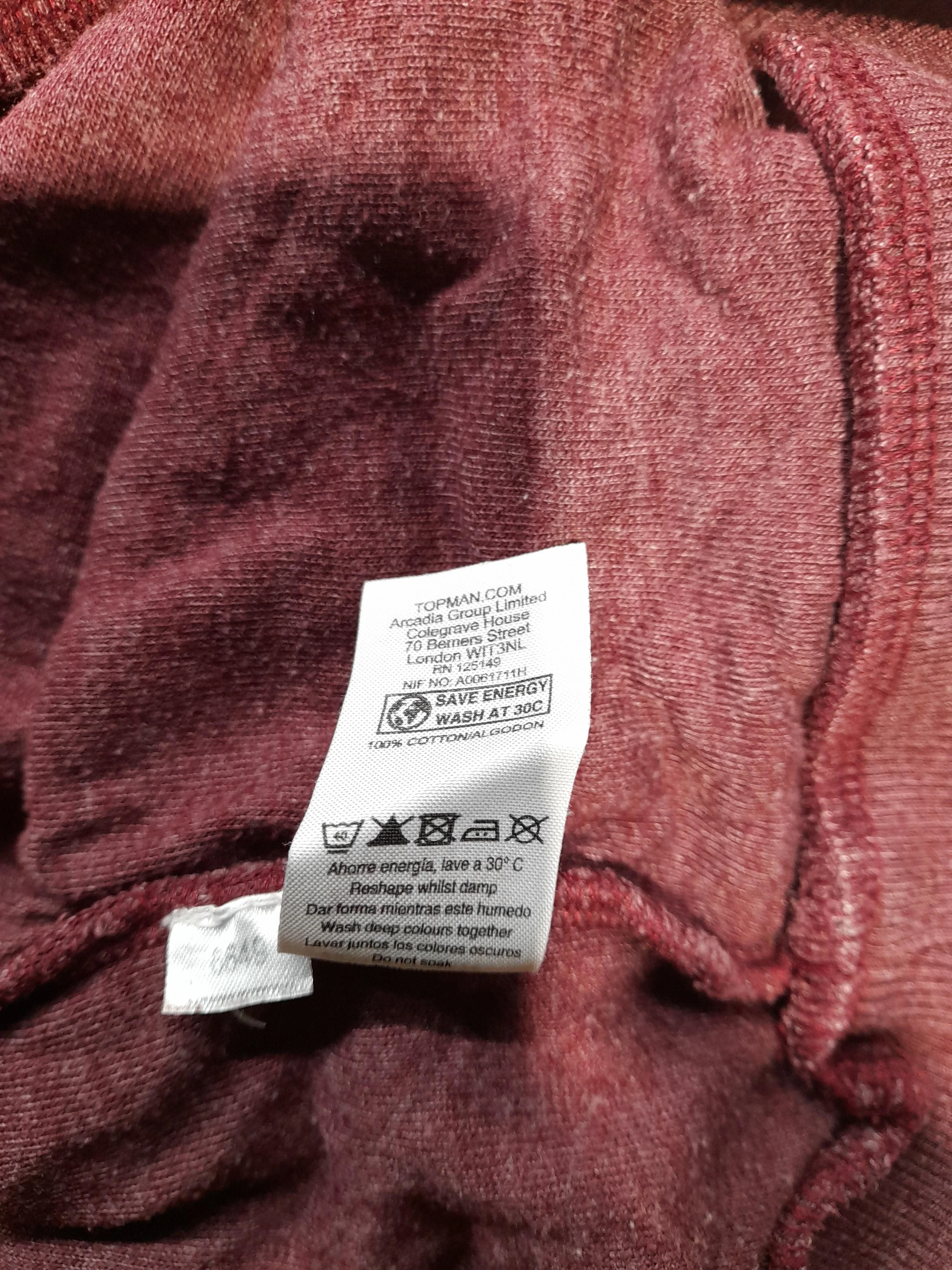 Topman Men's Jumper M Red 100% Cotton Round Neck Pullover - Image 7