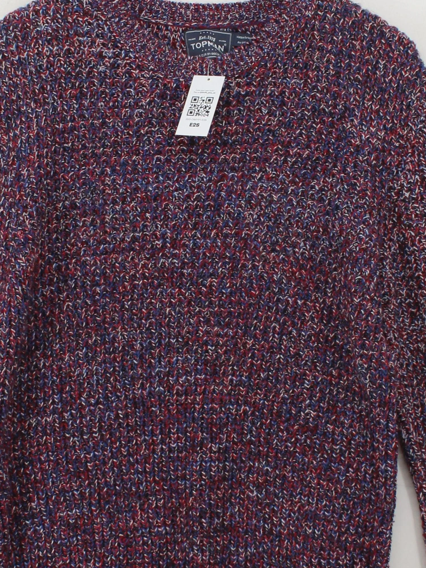 Topman Men's Jumper S Multi 100% Acrylic Round Neck Pullover - Image 3