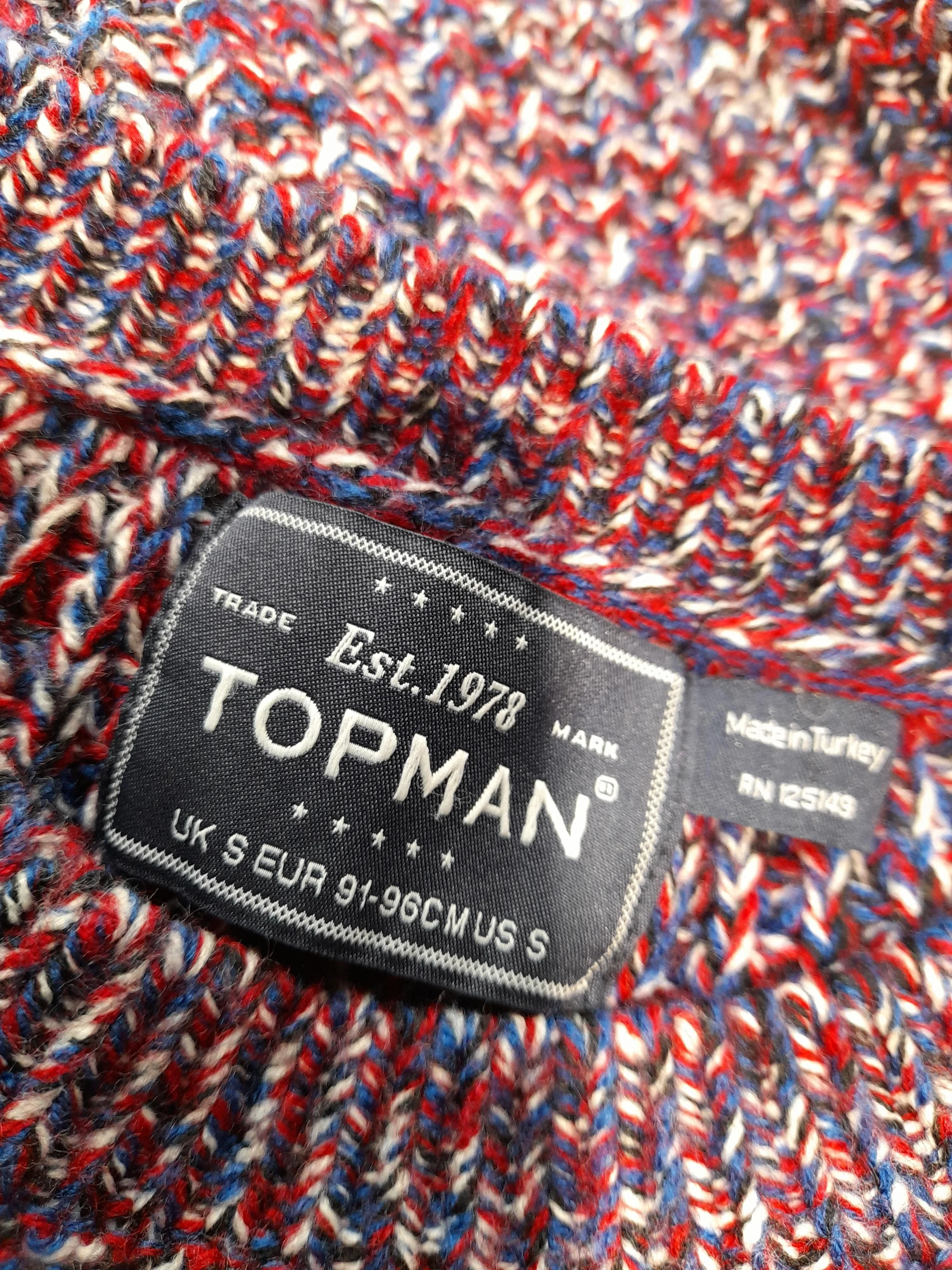 Topman Men's Jumper S Multi 100% Acrylic Round Neck Pullover - Image 5