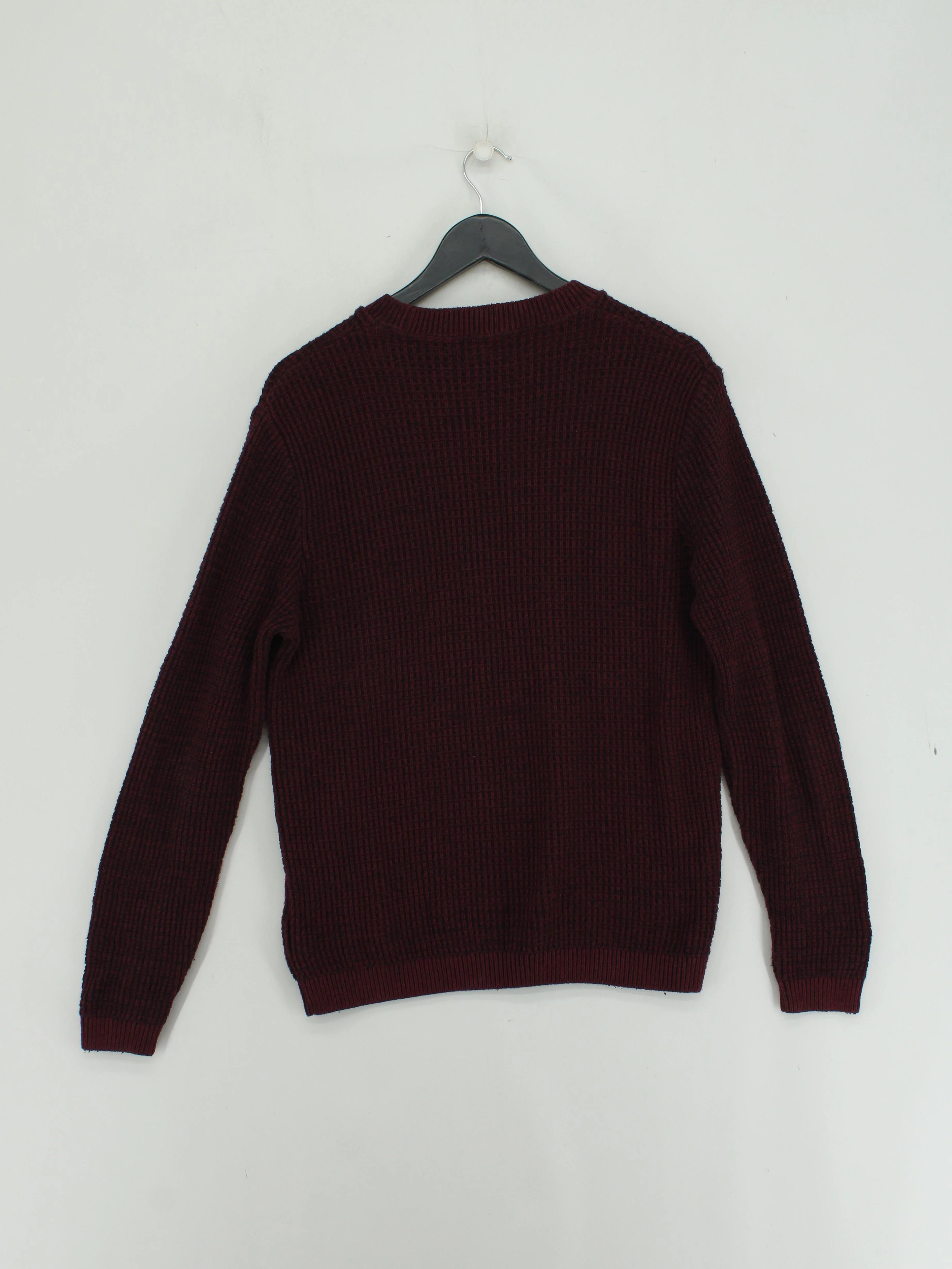 Topman Men's Jumper S Red Cotton with Acrylic, Viscose, Polyester Pullover - Image 2