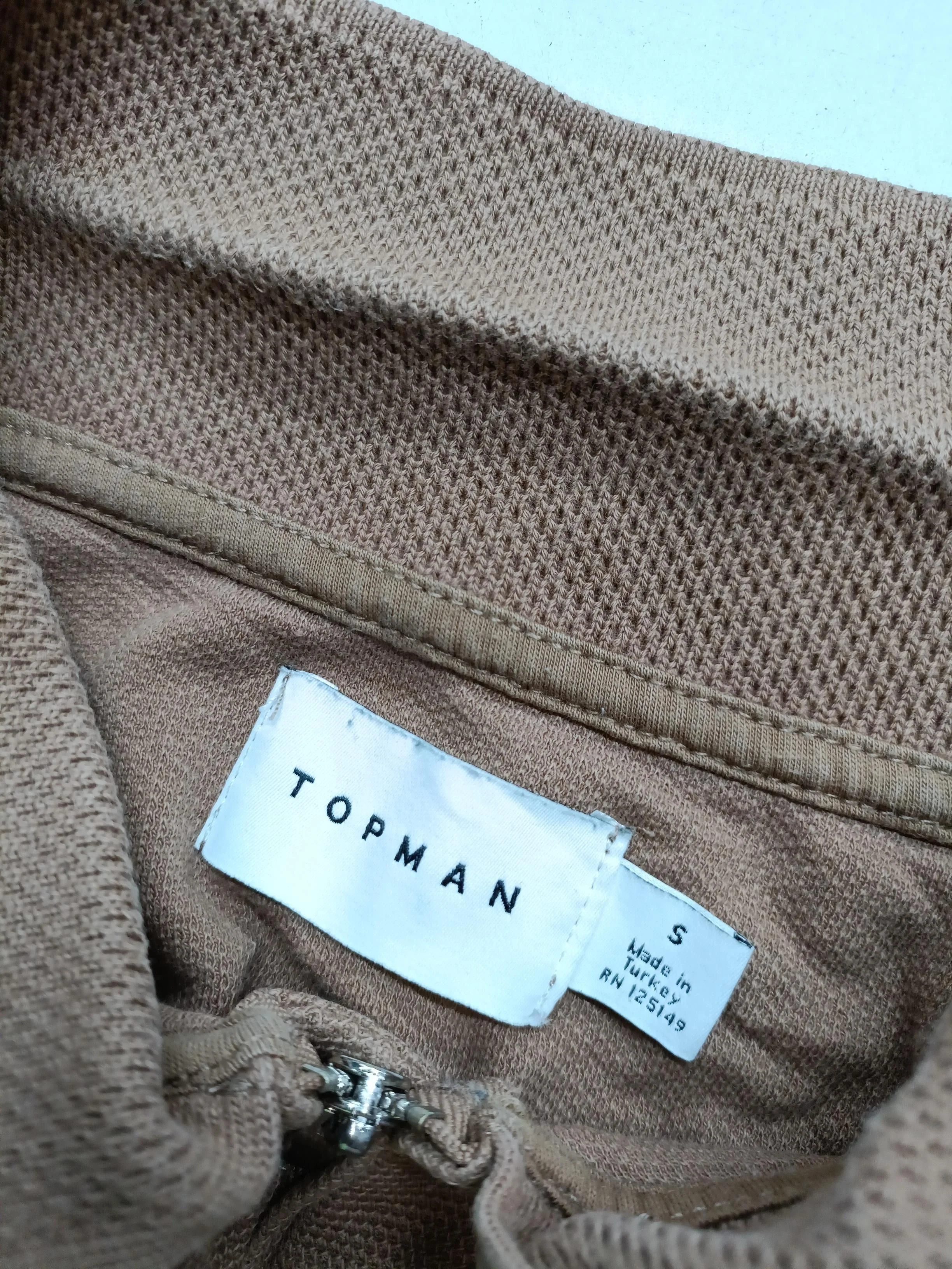 Topman Men's Polo S Brown 100% Cotton Basic - Image 5