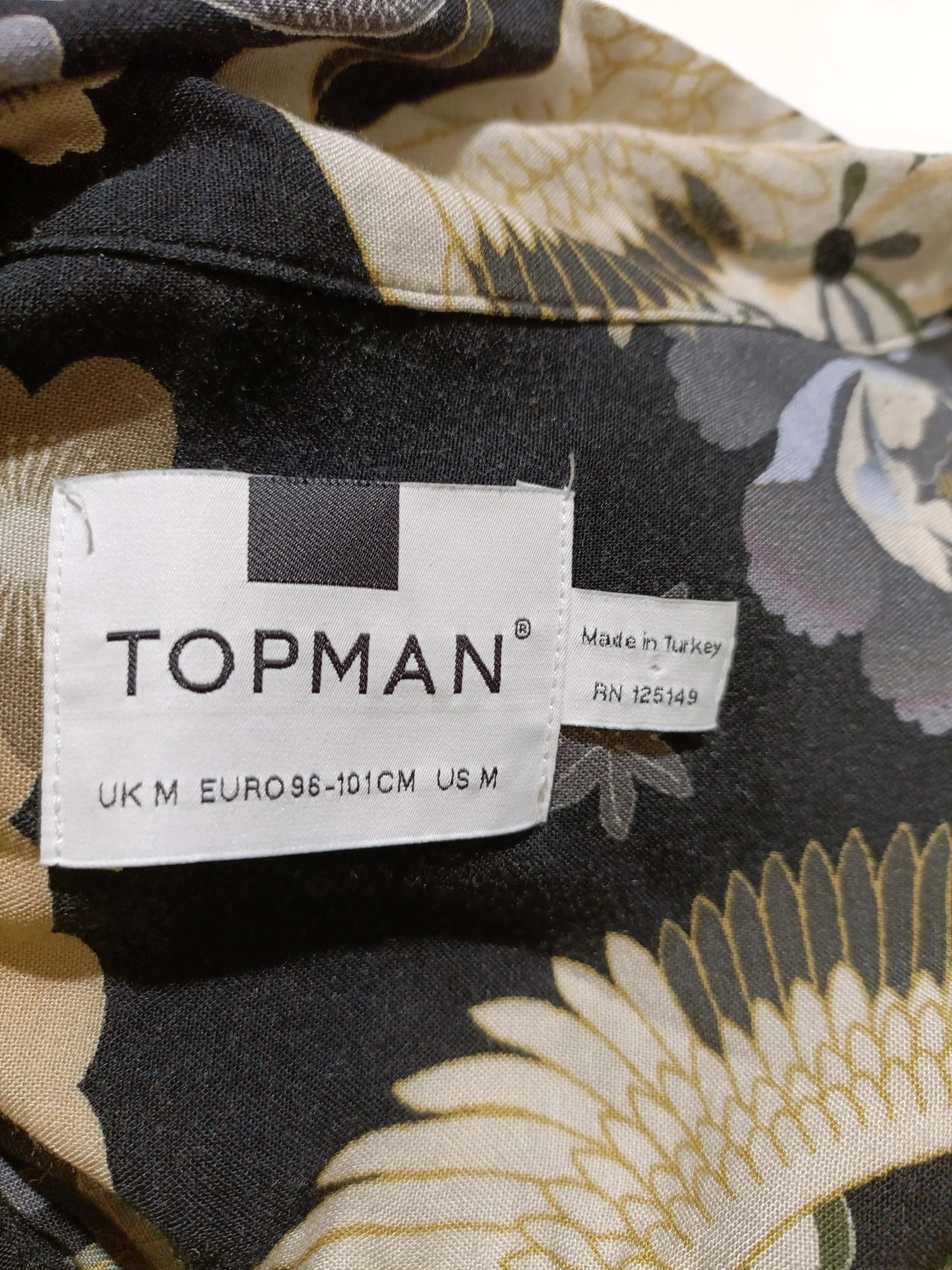 Topman Men's Shirt M Black 100% Viscose Basic - Image 5