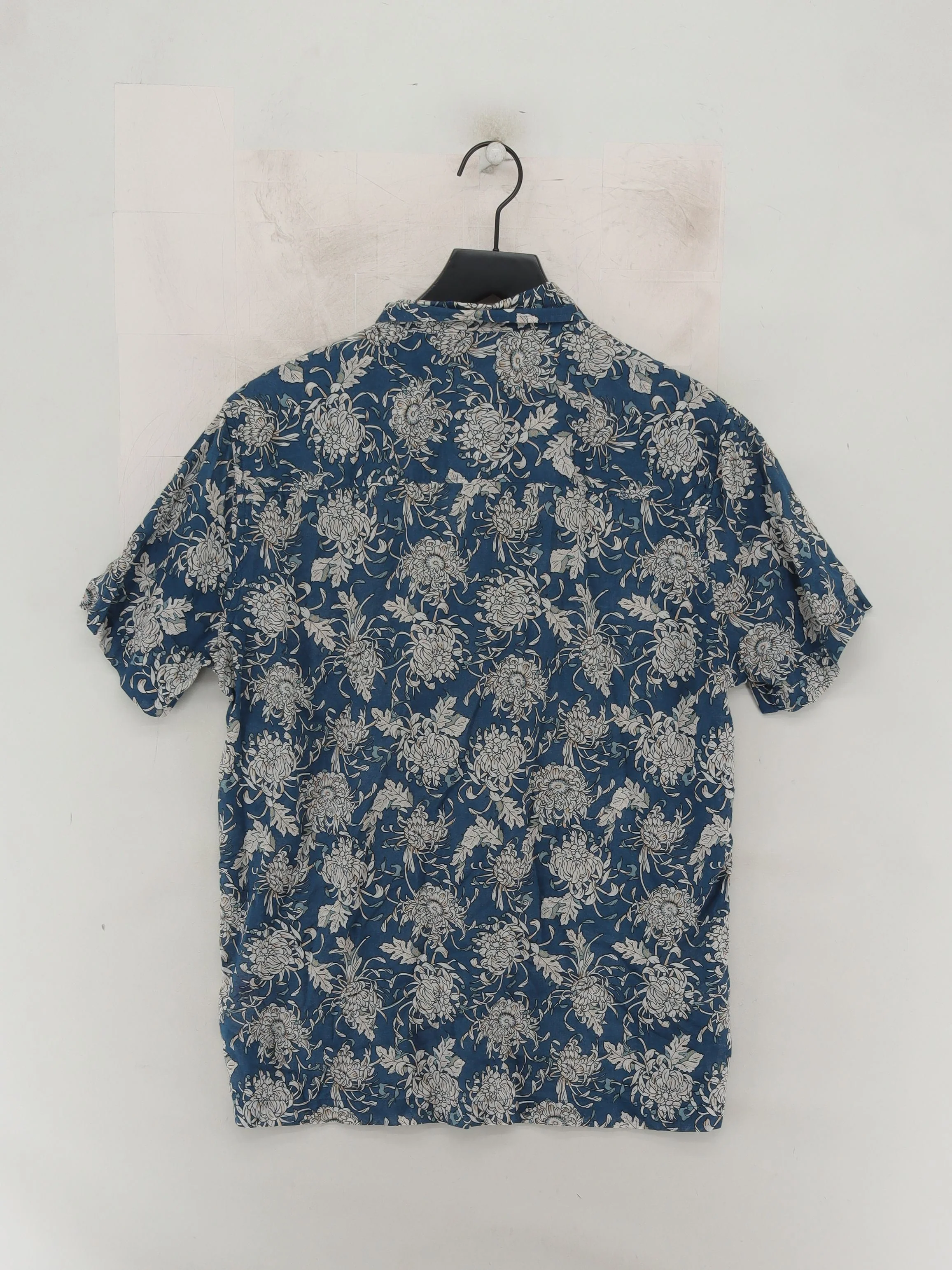 Topman Men's Shirt M Blue Floral 100% Cotton Basic - Image 2