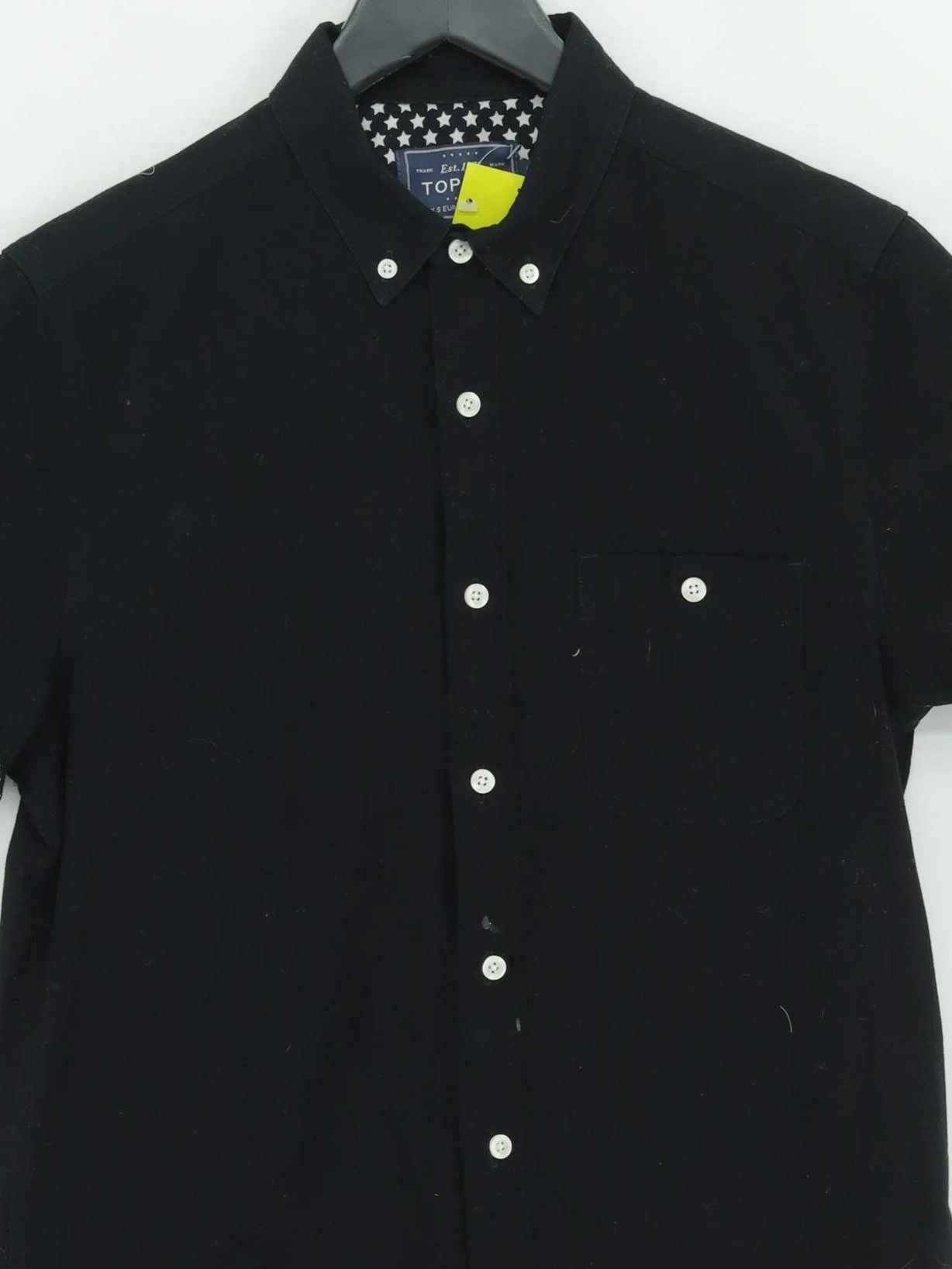 Topman Men's Shirt S Black 100% Cotton Basic - Image 3
