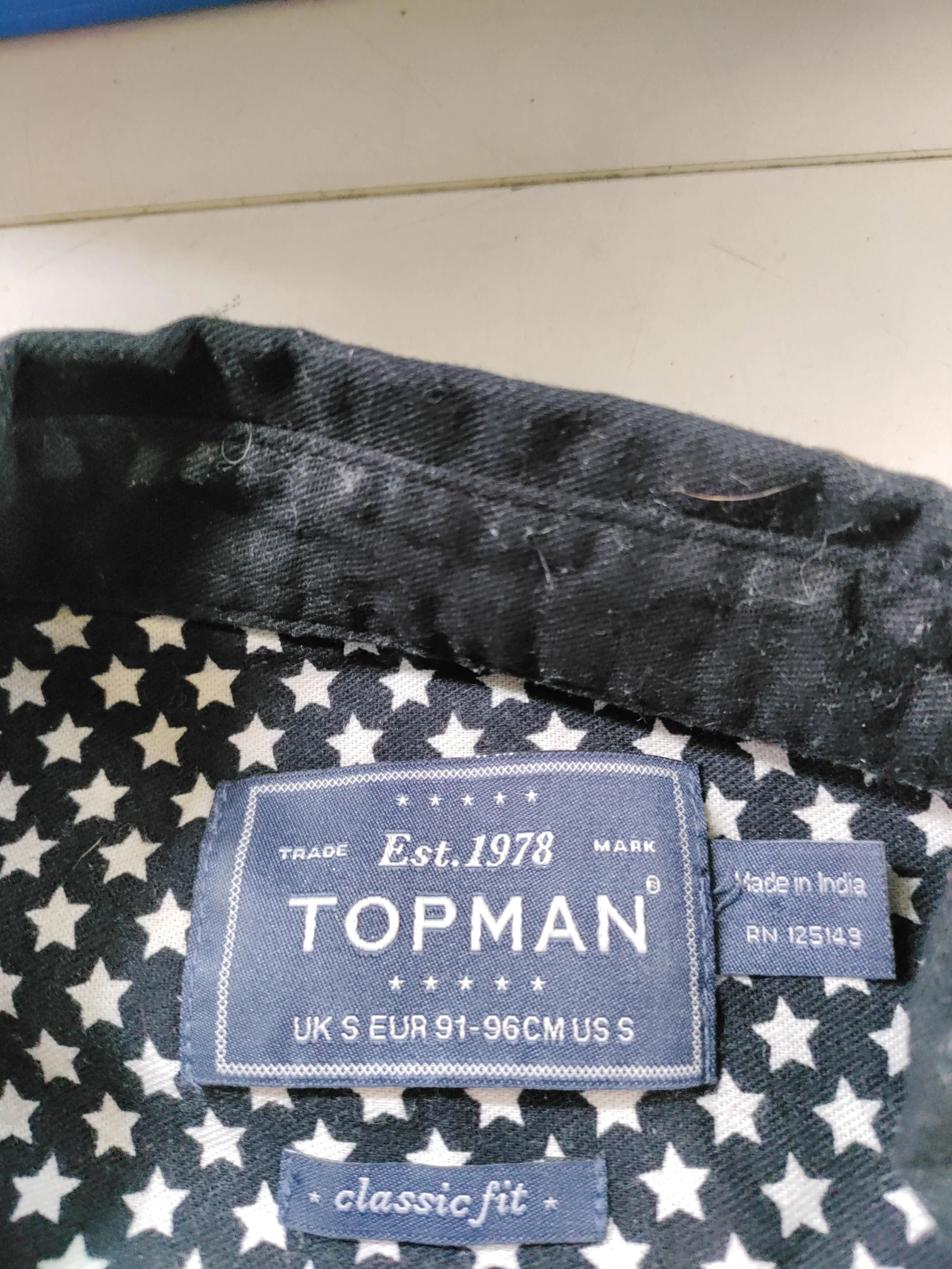 Topman Men's Shirt S Black 100% Cotton Basic - Image 6