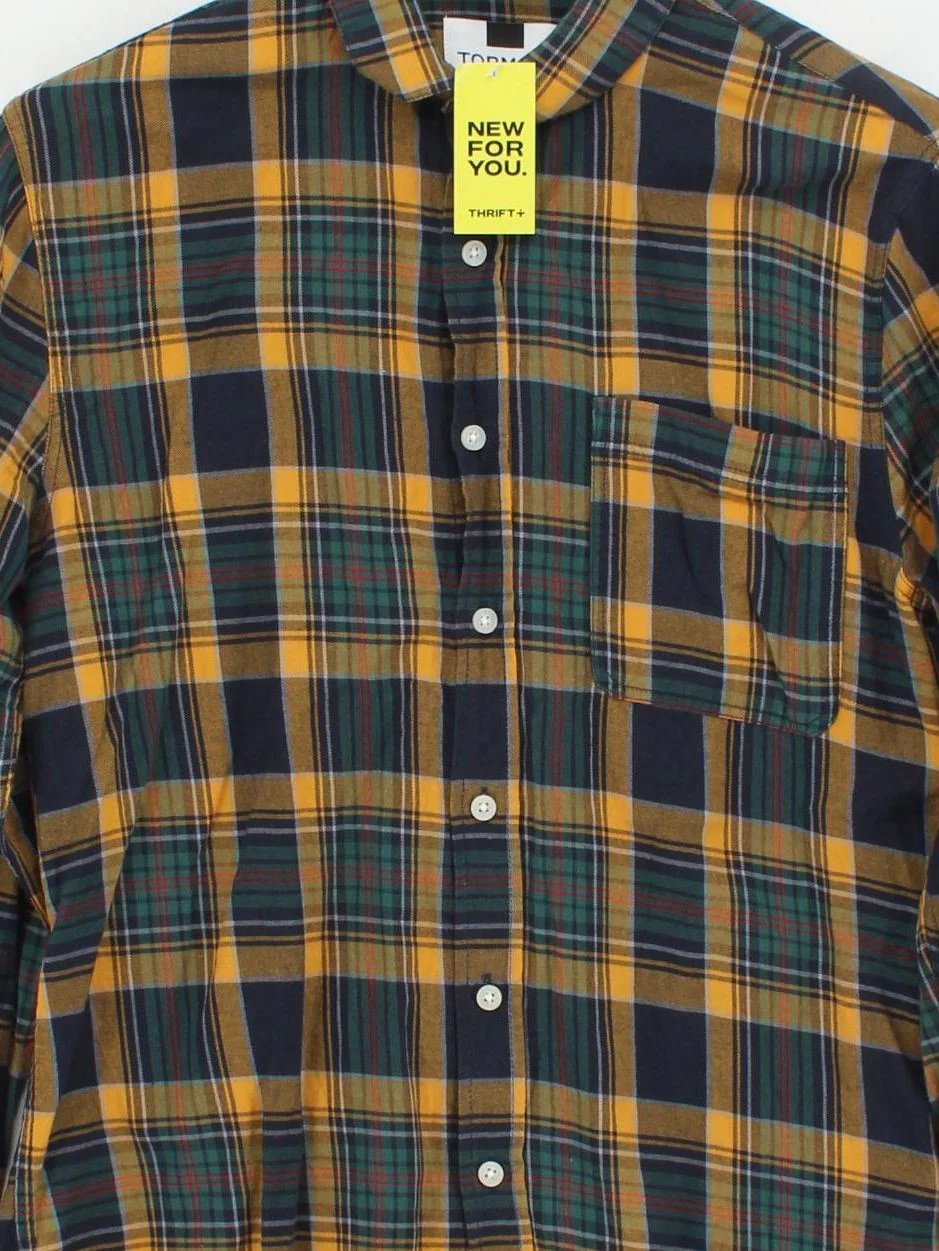 Topman Men's Shirt S Multi Checkered 100% Cotton Basic - Image 3