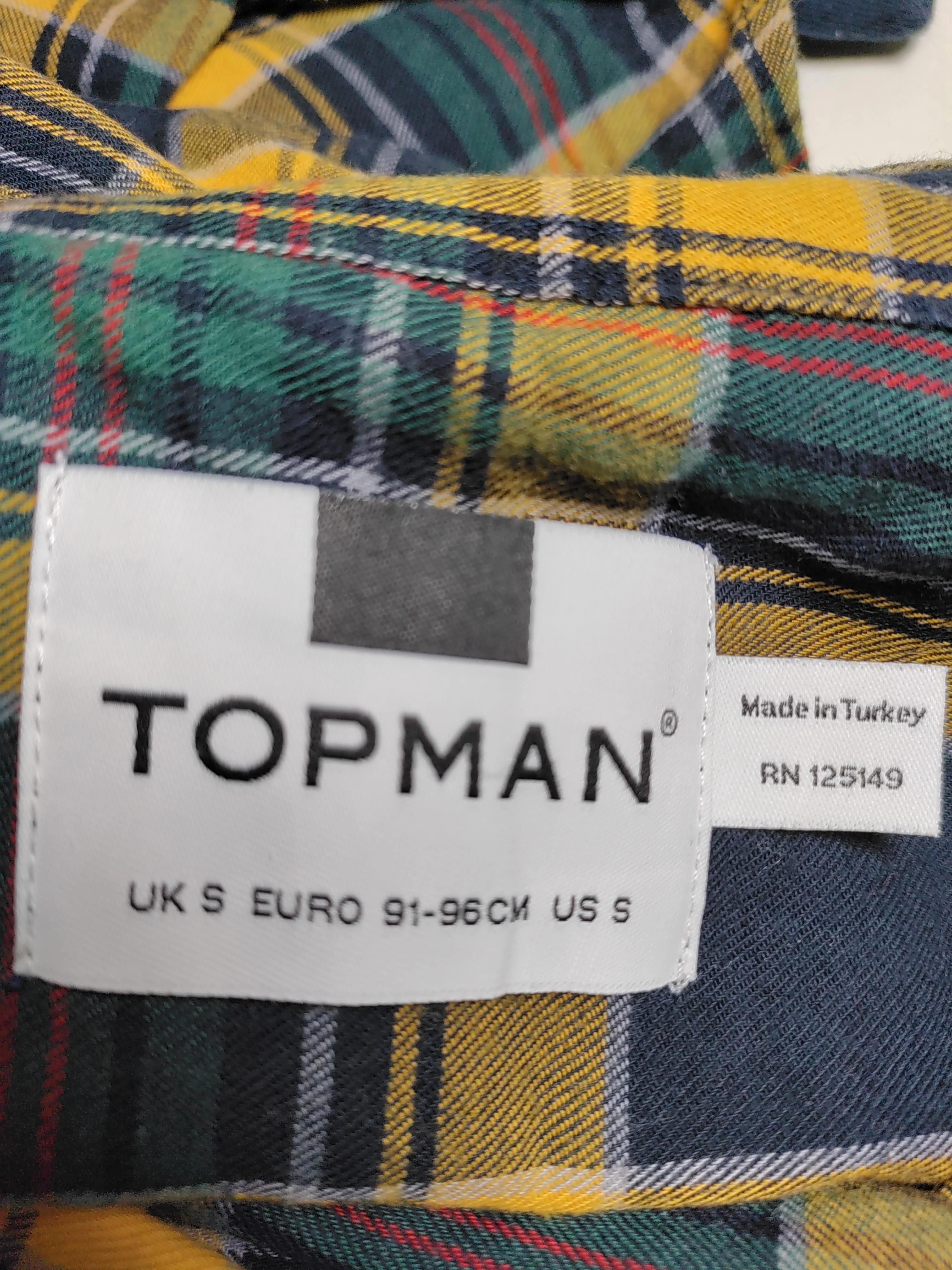 Topman Men's Shirt S Multi Checkered 100% Cotton Basic - Image 5