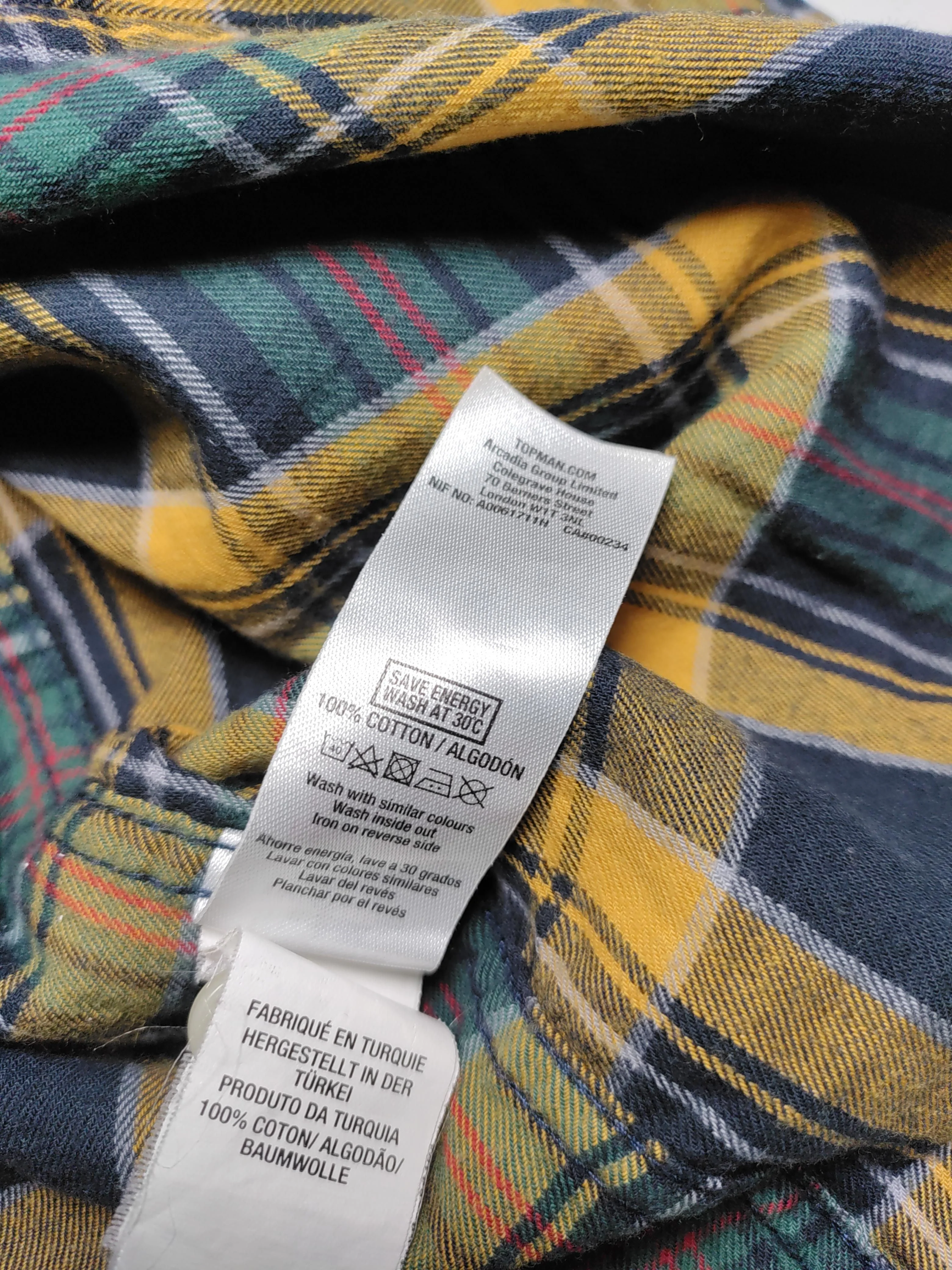 Topman Men's Shirt S Multi Checkered 100% Cotton Basic - Image 6