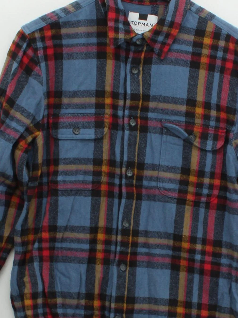 Topman Men's Shirt S Multi Checkered 100% Cotton Basic - Image 3
