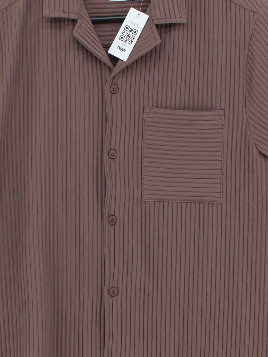 Topman Men's Shirt XS Brown 100% Other Basic - Image 3