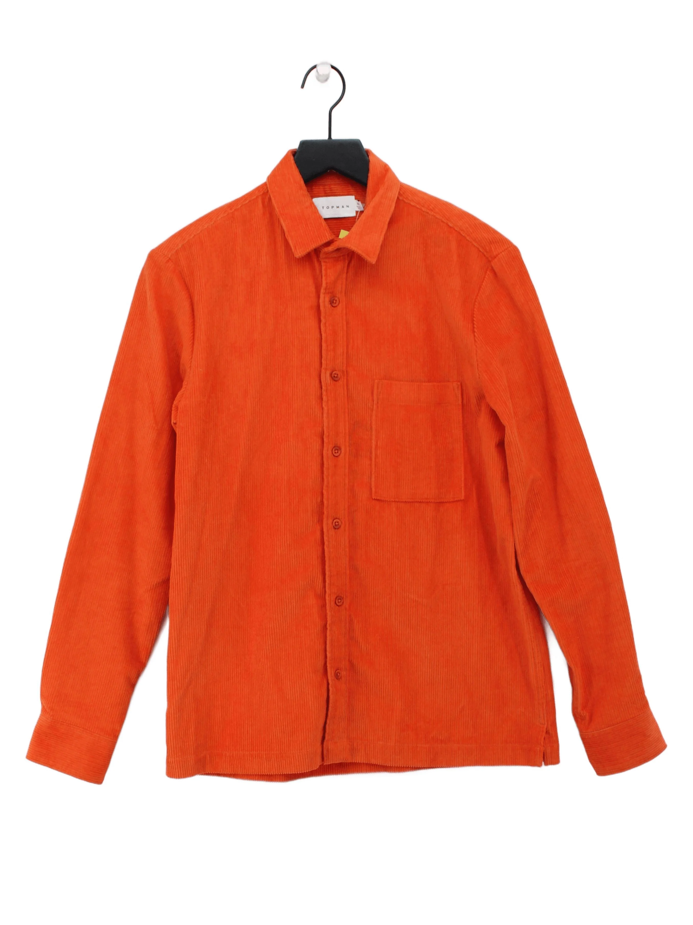 Topman Men's Shirt XS Orange 100% Cotton Basic