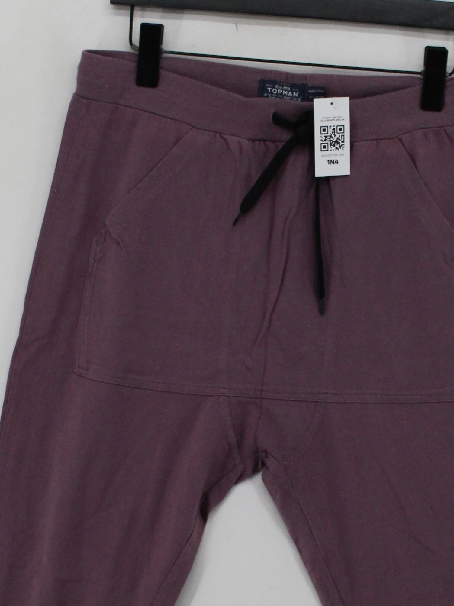 Topman Men's Sports Bottoms M Purple 100% Cotton Tapered Sweatpants - Image 3