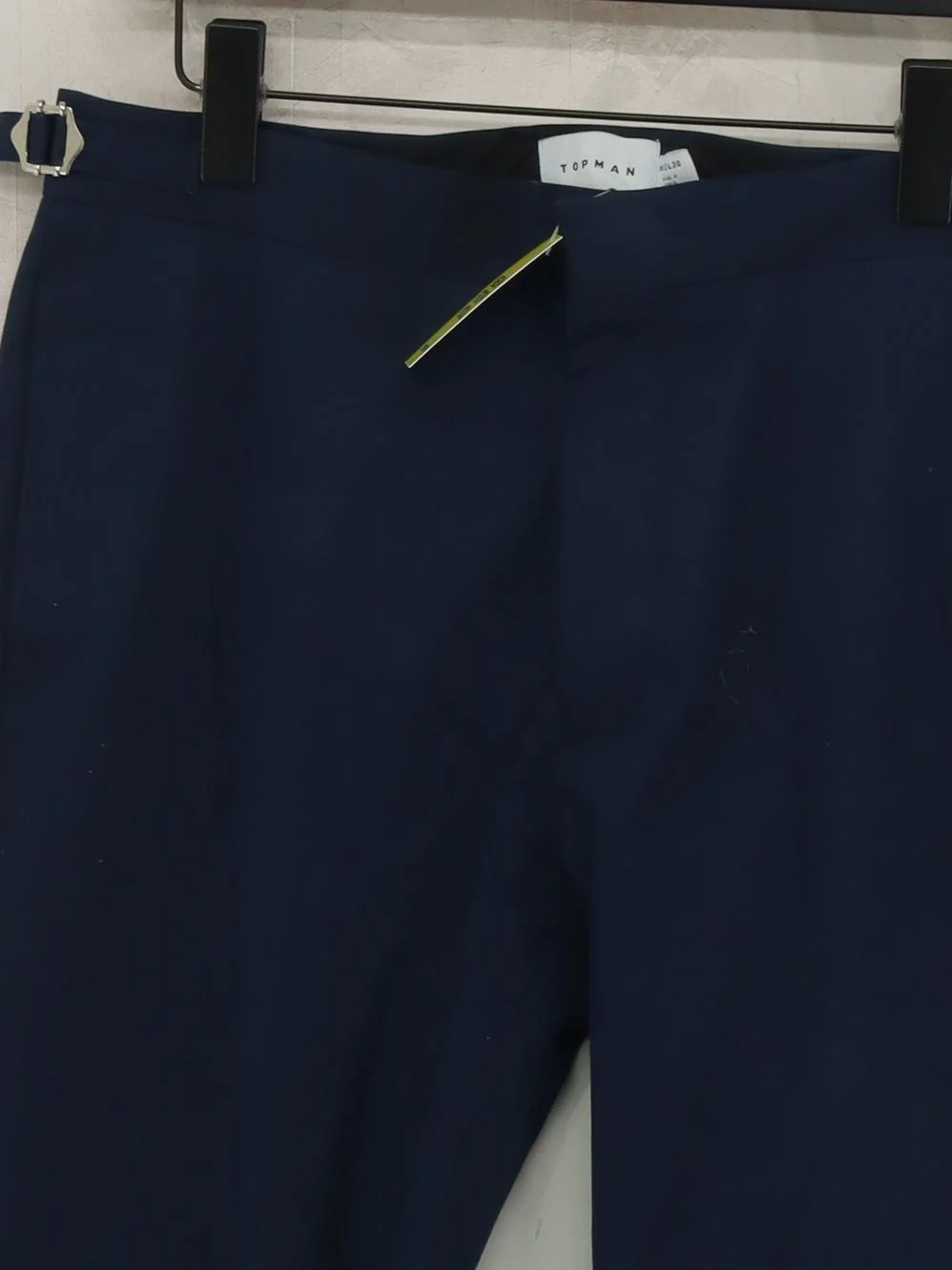 Topman Men's Suit Trousers W 32 in Blue Cotton with Elastane Dress Pants - Image 3