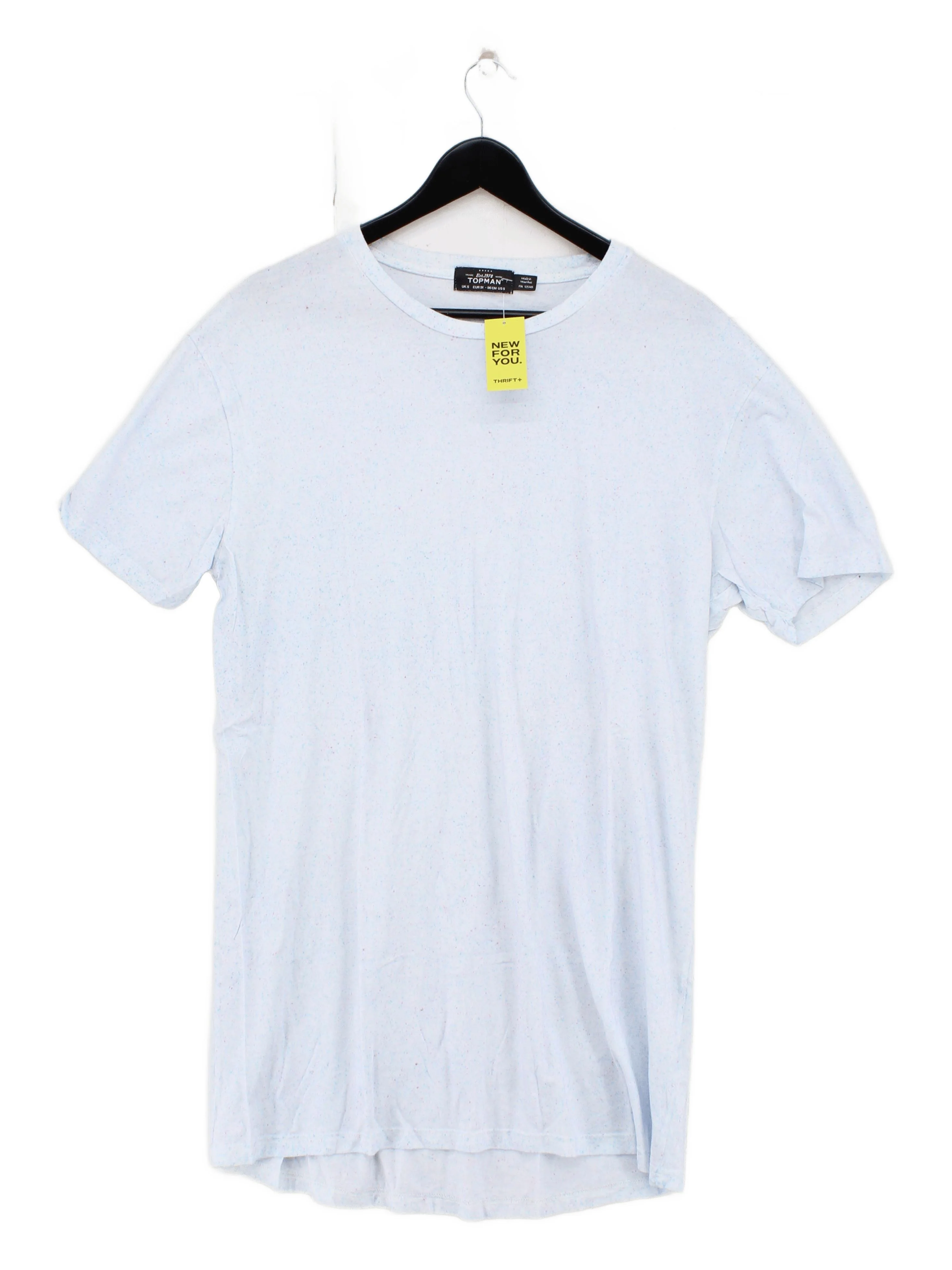 Topman Men's T-Shirt Chest: 36 in White Viscose with Cotton Basic