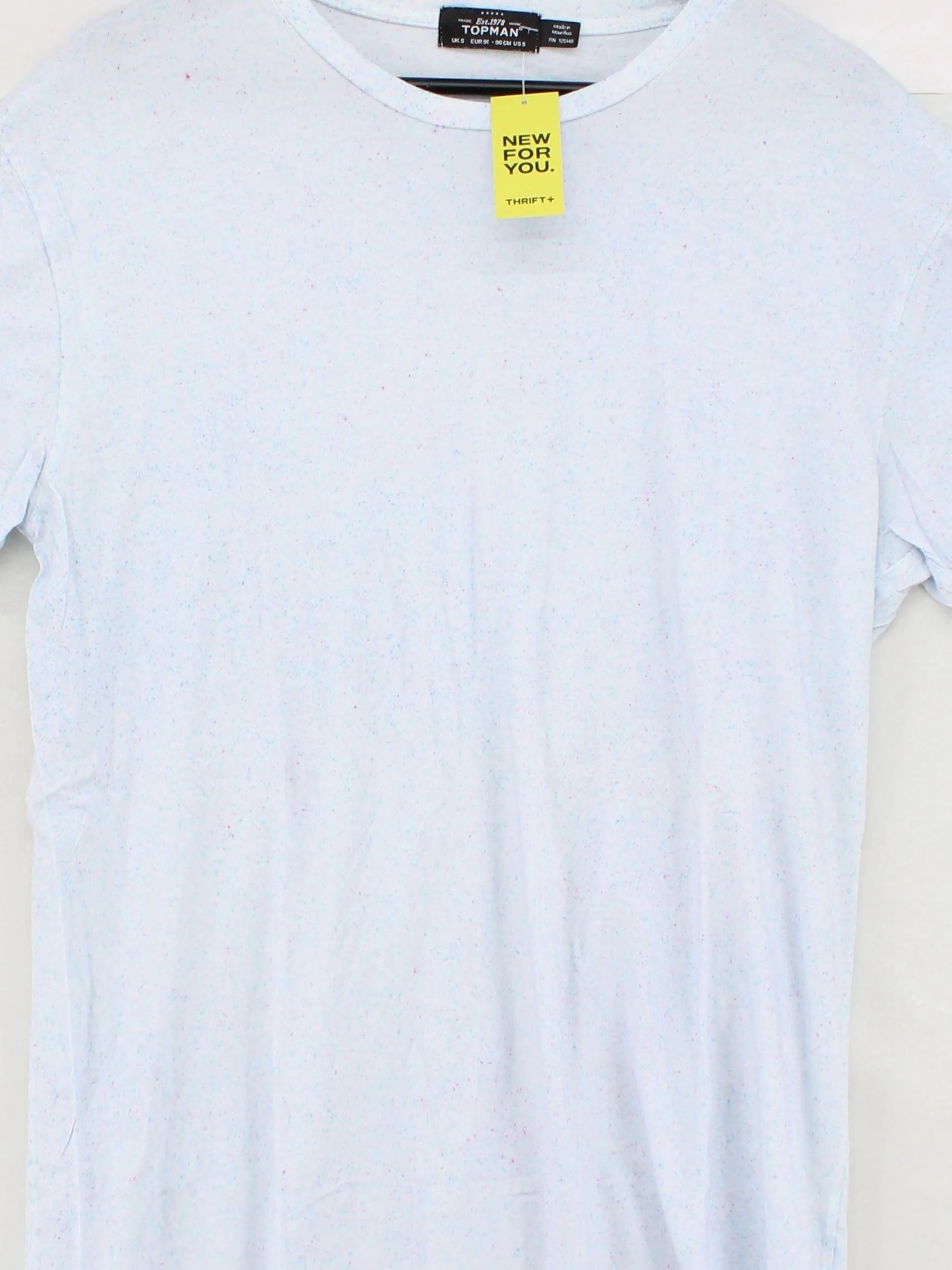 Topman Men's T-Shirt Chest: 36 in White Viscose with Cotton Basic - Image 3