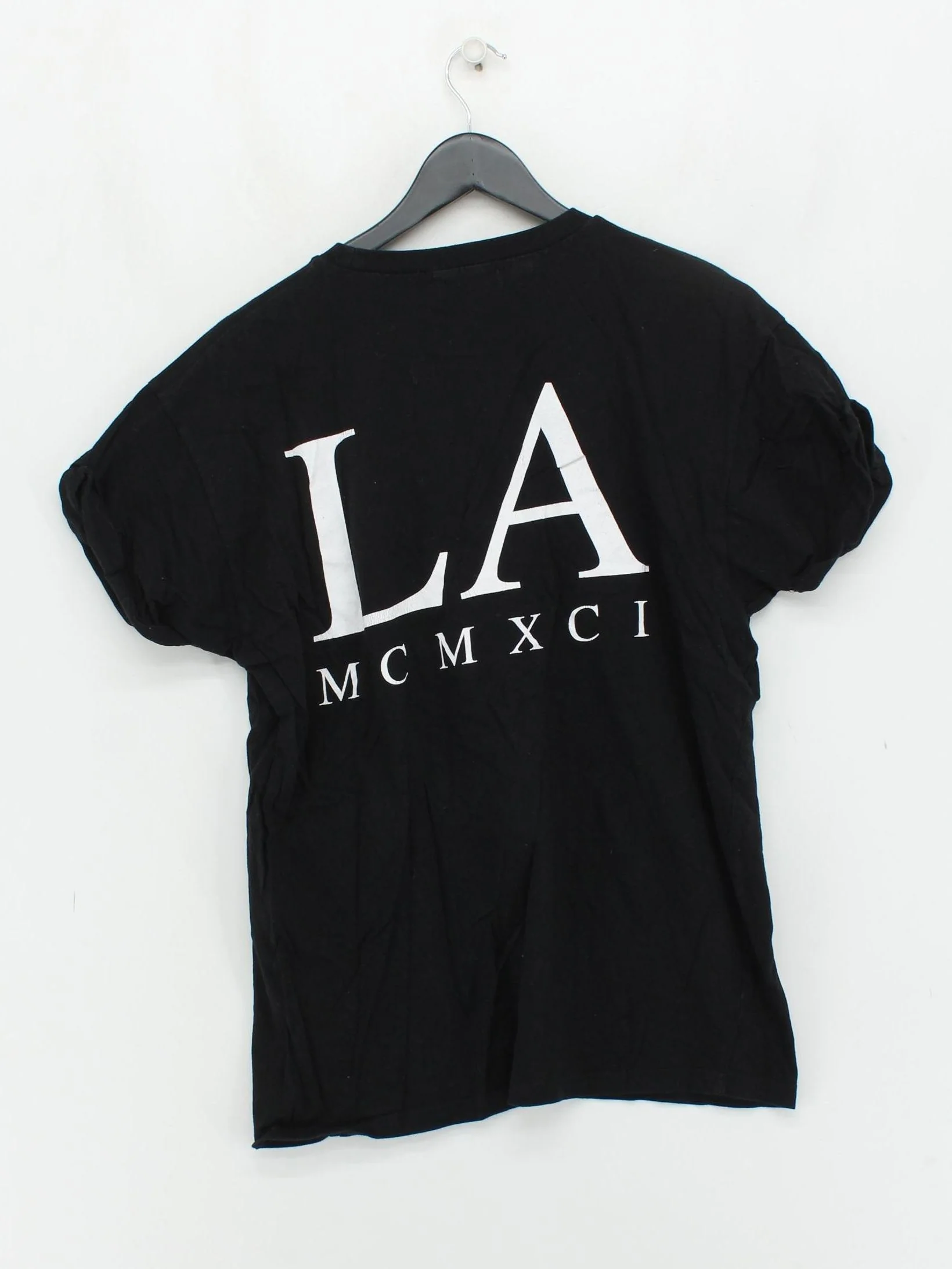 Topman Men's T-Shirt L Black Graphic 100% Other Basic - Image 2