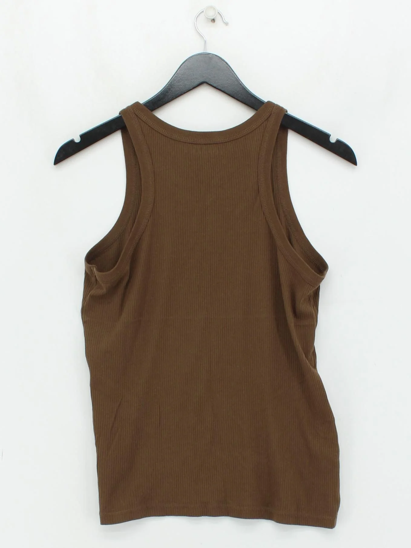 Topman Men's T-Shirt M Brown 100% Cotton Sleeveless Round Neck Basic - Image 2