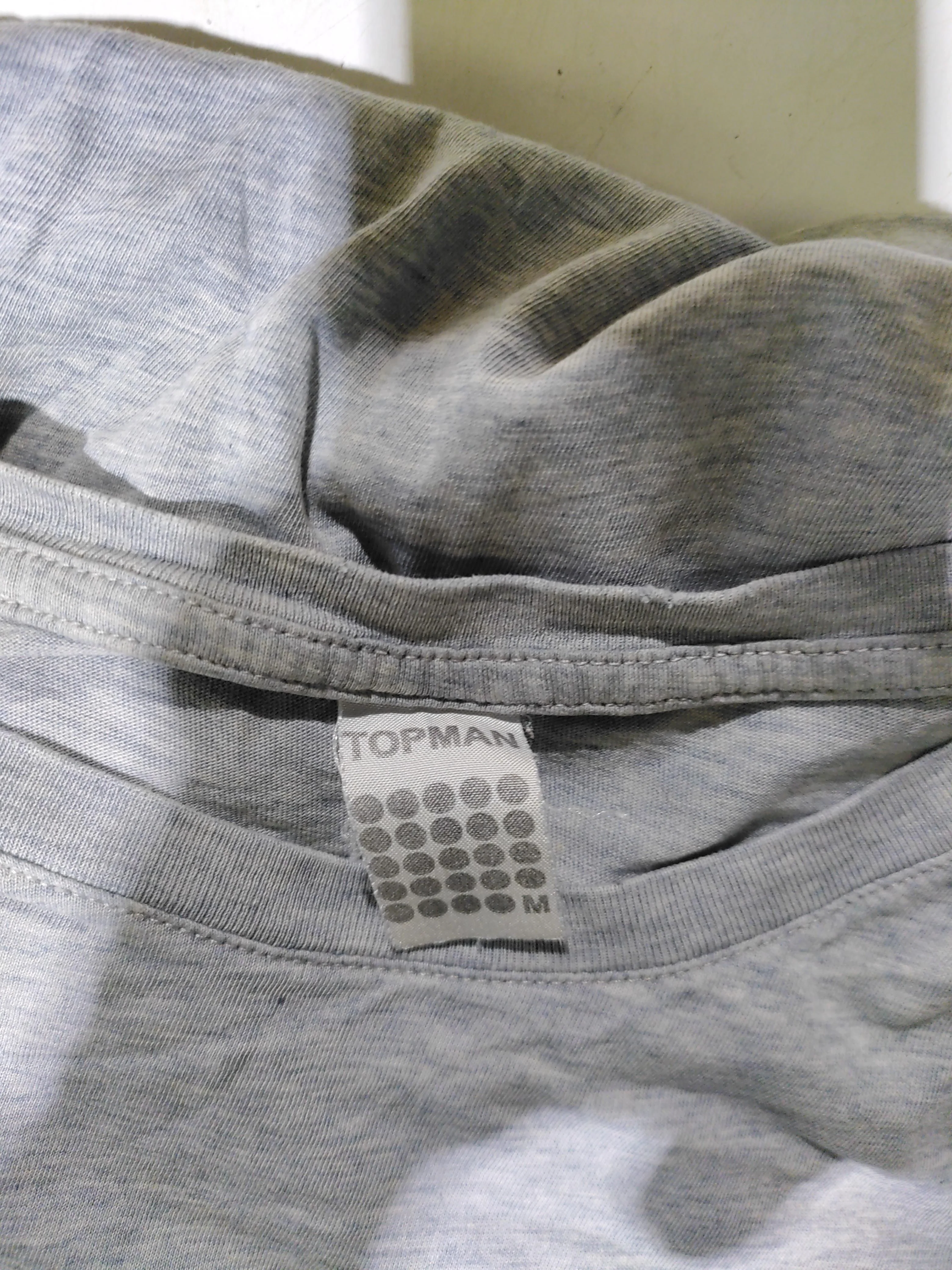 Topman Men's T-Shirt M Grey 100% Cotton Basic - Image 5
