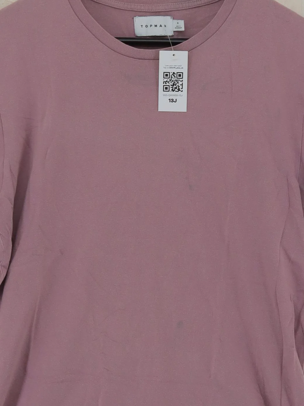 Topman Men's T-Shirt M Purple 100% Other Basic - Image 3