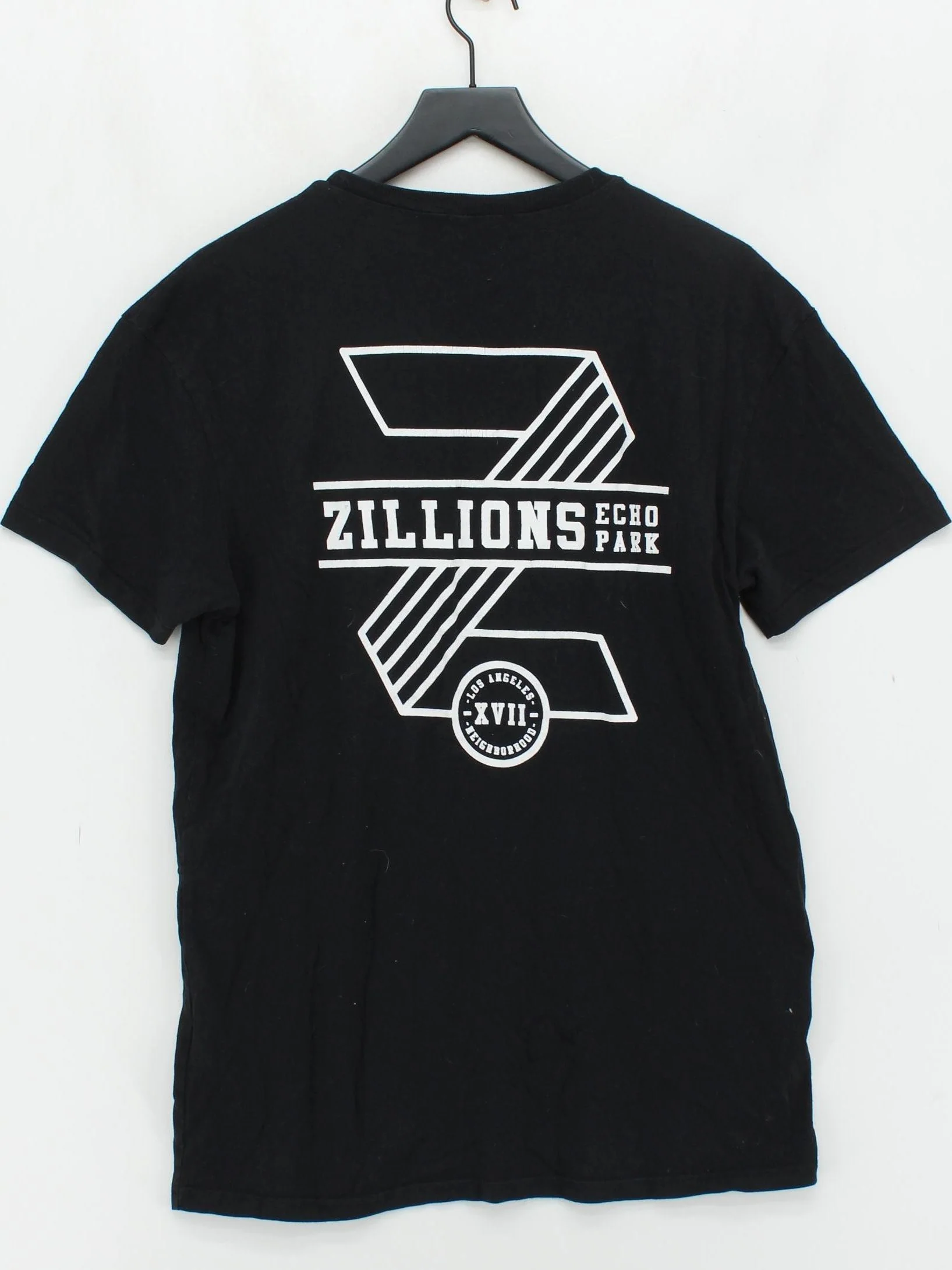 Topman Men's T-Shirt S Black Graphic 100% Cotton Basic - Image 2