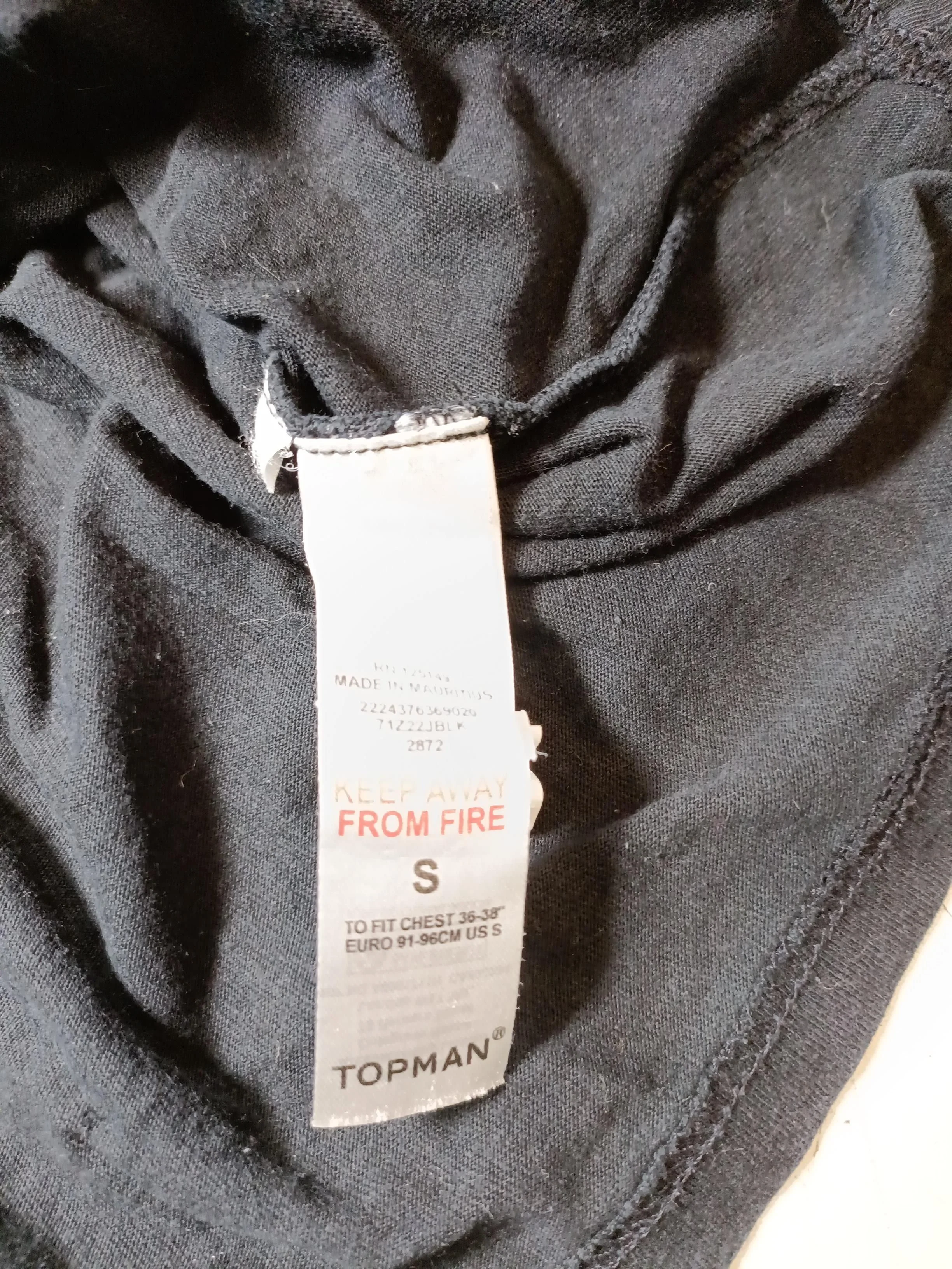 Topman Men's T-Shirt S Black Graphic 100% Cotton Basic - Image 7