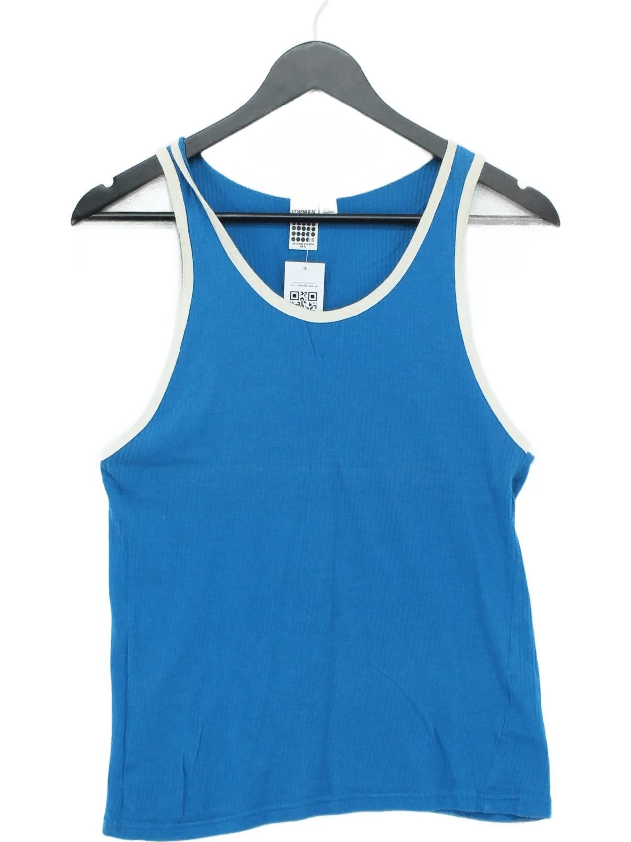 Topman Men's T-Shirt S Blue 100% Cotton Basic