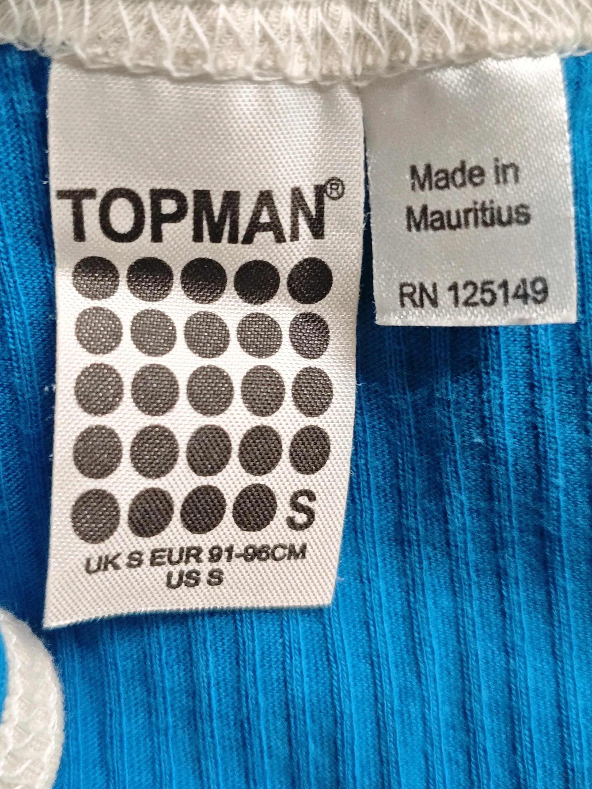Topman Men's T-Shirt S Blue 100% Cotton Basic - Image 5